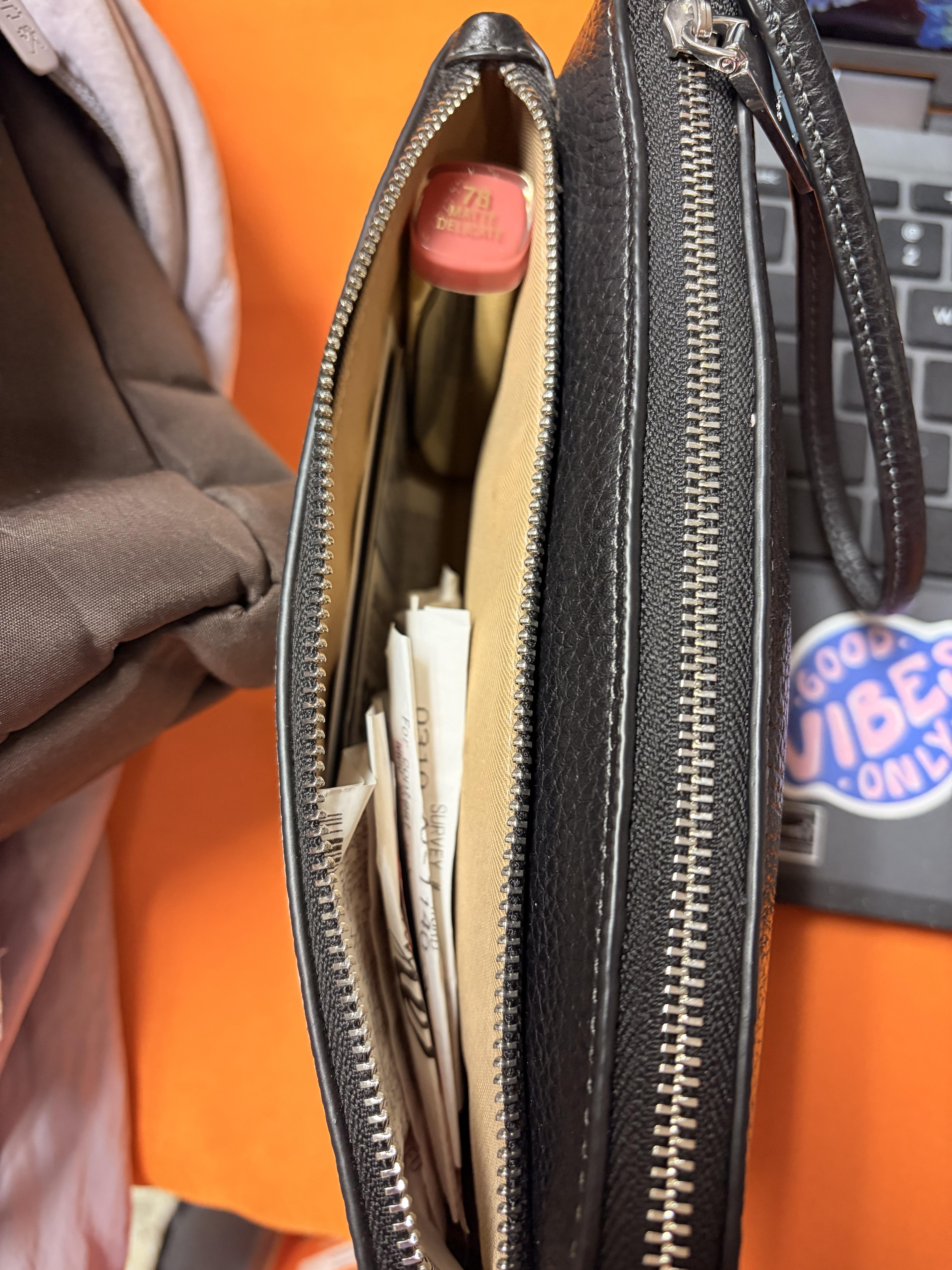 Double Zip Wallet In Signature Canvas | Wristlets | Coach | COACH®