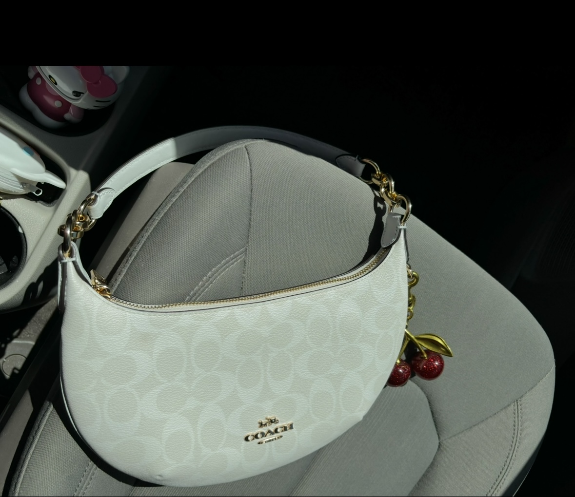 ショルダーバッグ COACH Hobo Signature Shoulder Bag white NWT COACH Women's Teri Shoulder Bag In Signature Canvas In White