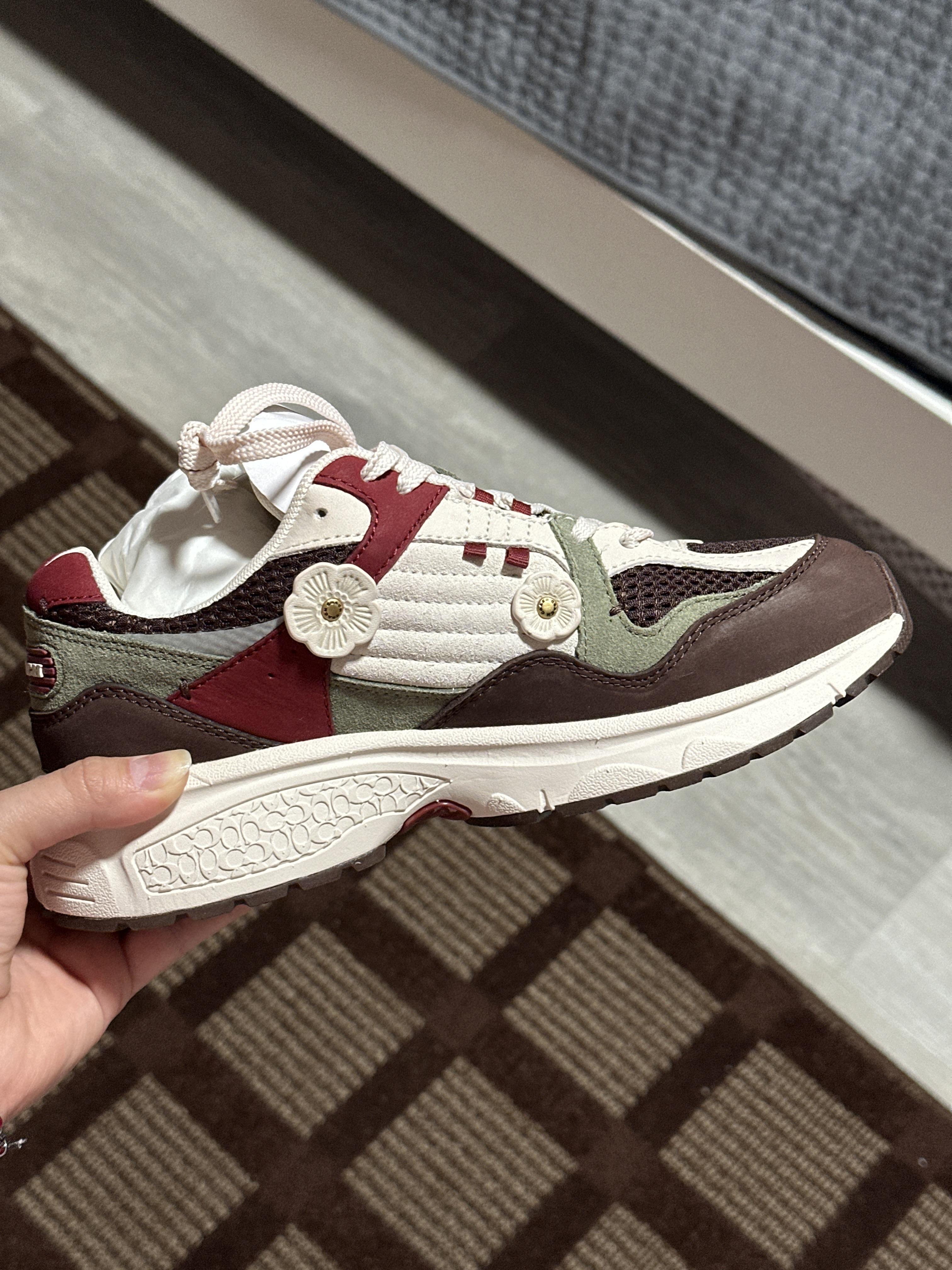 coach tea rose sneakers