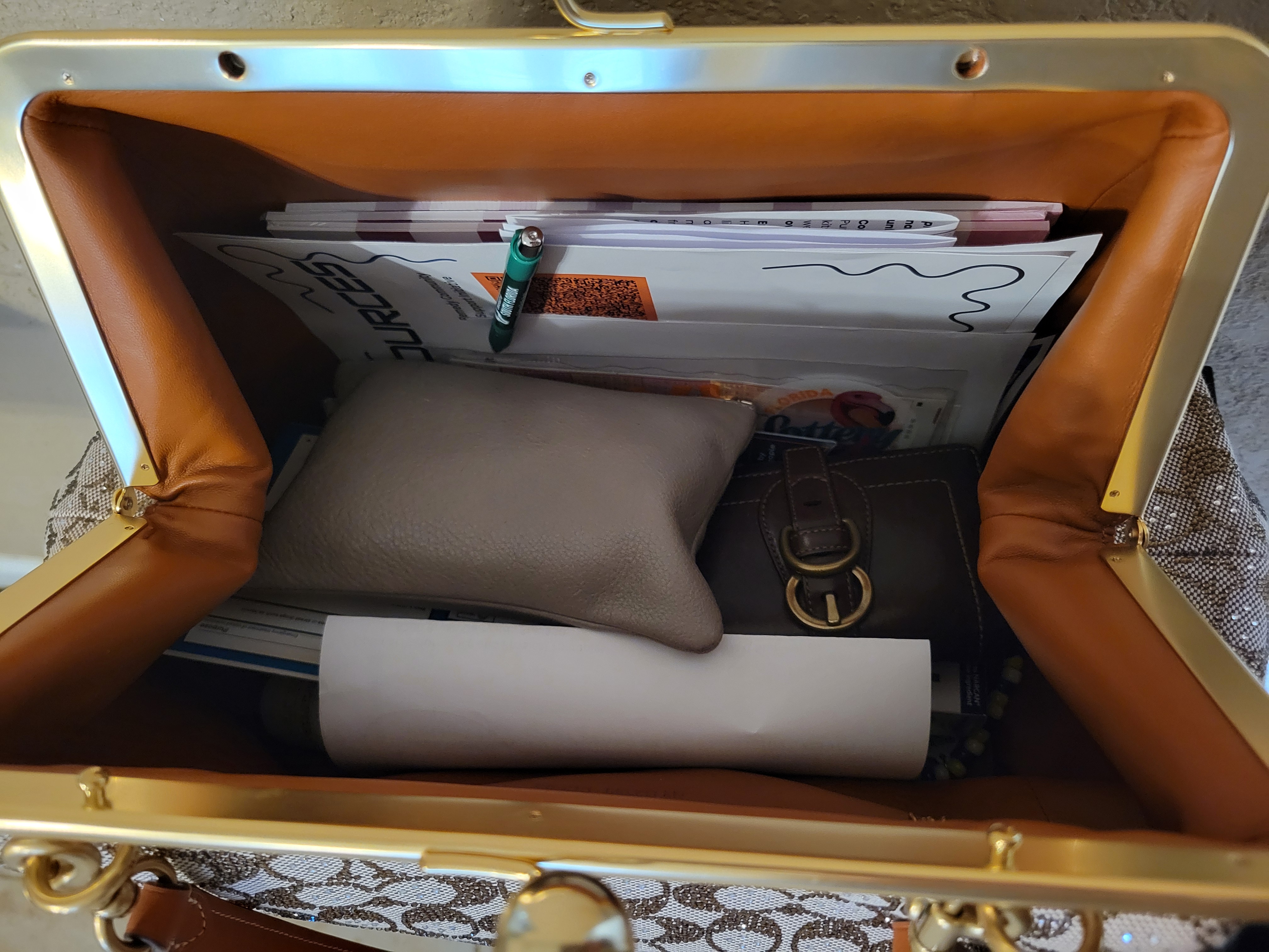 Large Kisslock Frame Bag In Crystal Signature Jacquard | Bags