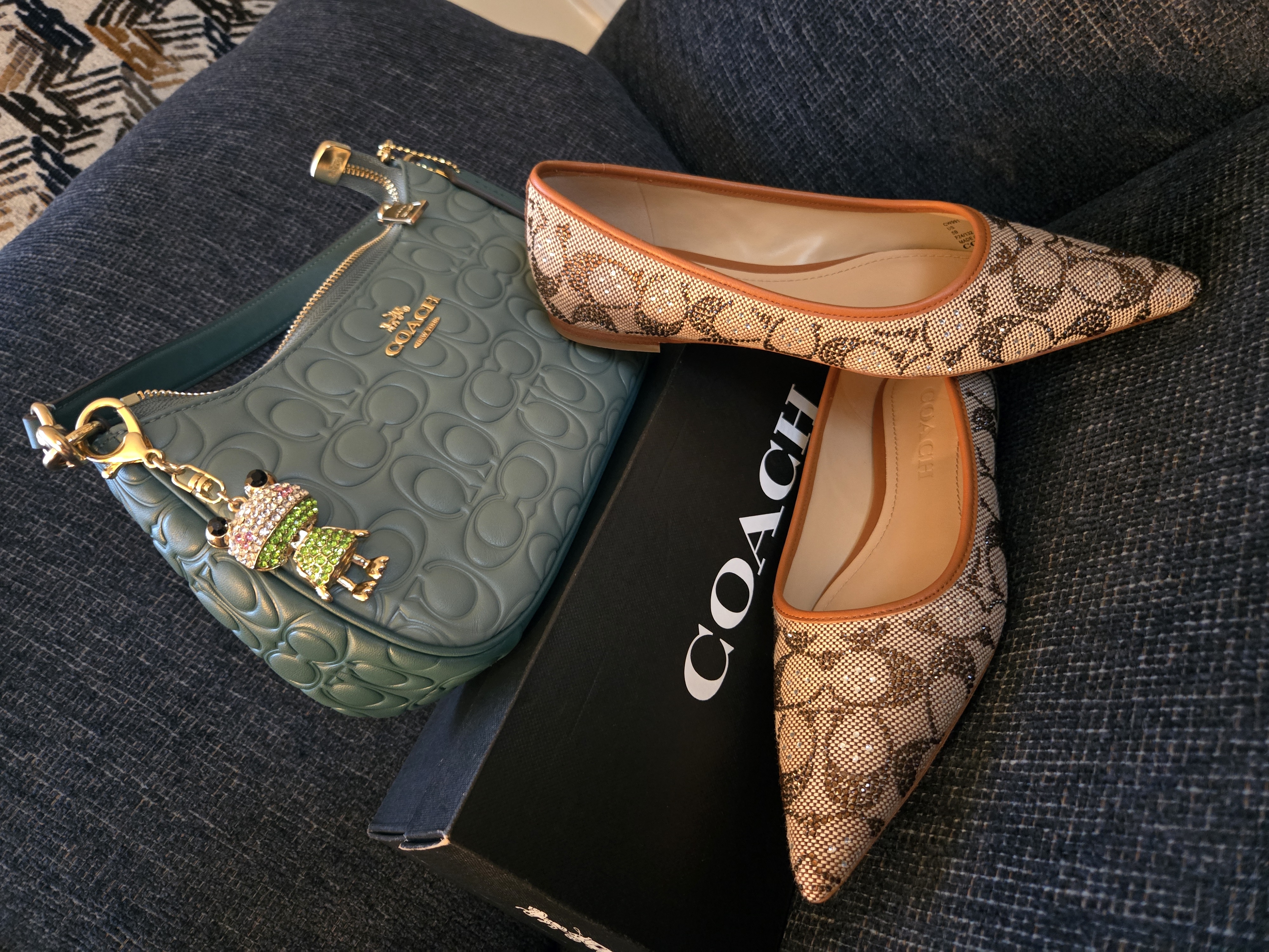 Daphne Flat In Crystal Signature Jacquard | Other Shoes | Coach