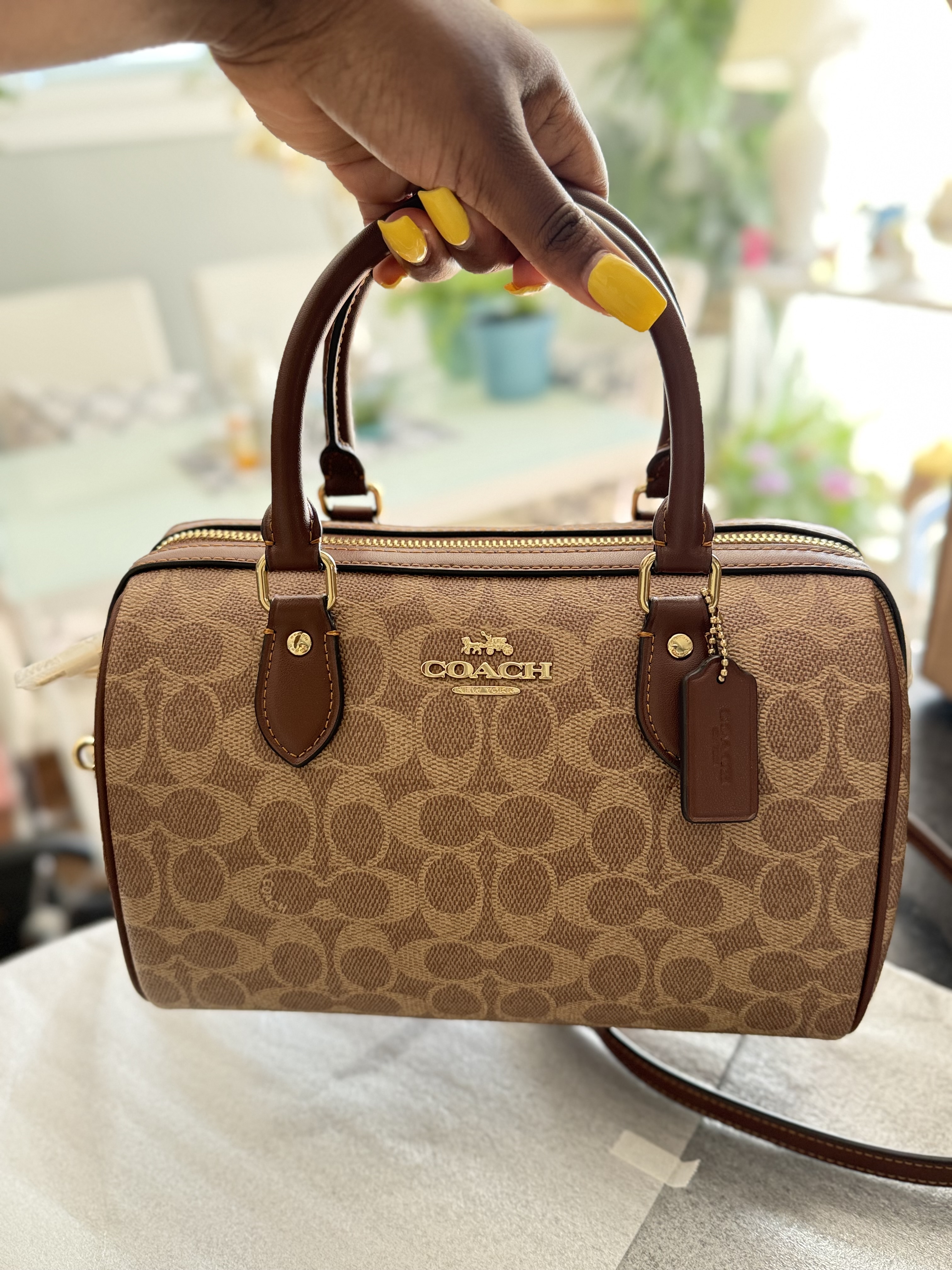 COACH ミニローワン サッチェル Rowan Satchel CW197 Rowan Satchel Bag In Loved Signature Canvas With Charms | Bags