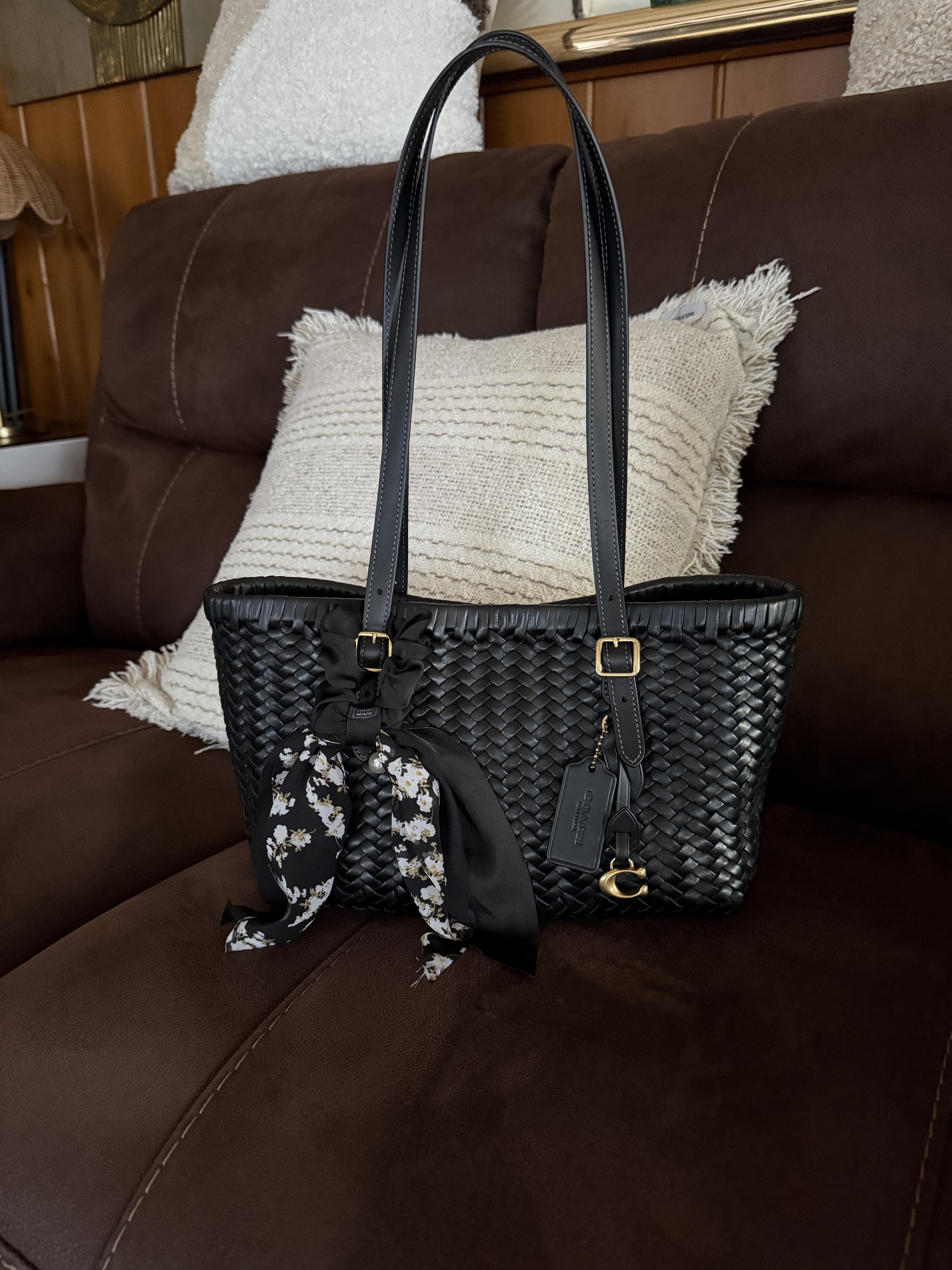 COACH Woven Swing Tote Bag CBF83