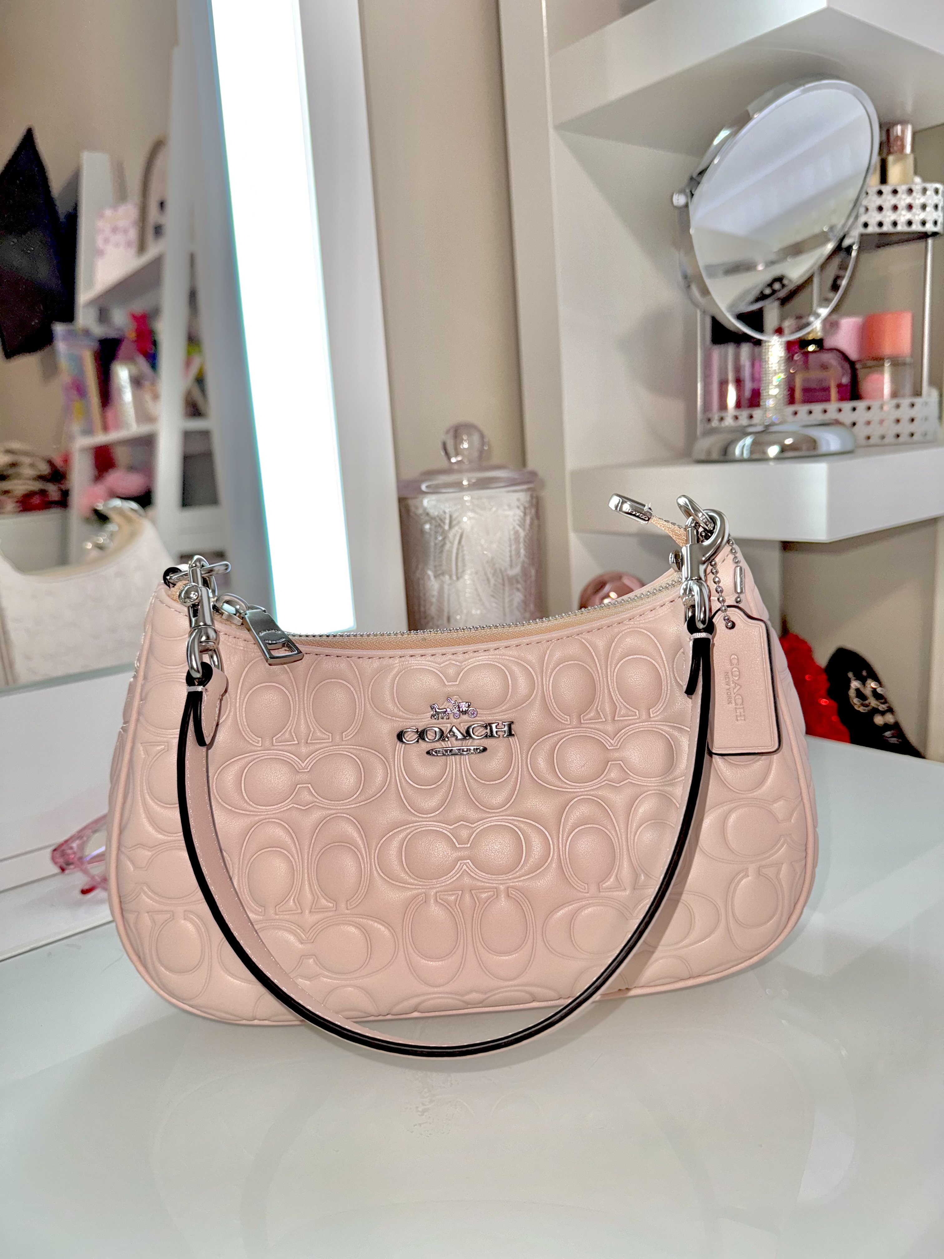 Teri Shoulder Bag In Signature Canvas With Happy Dog Print | COACH®
