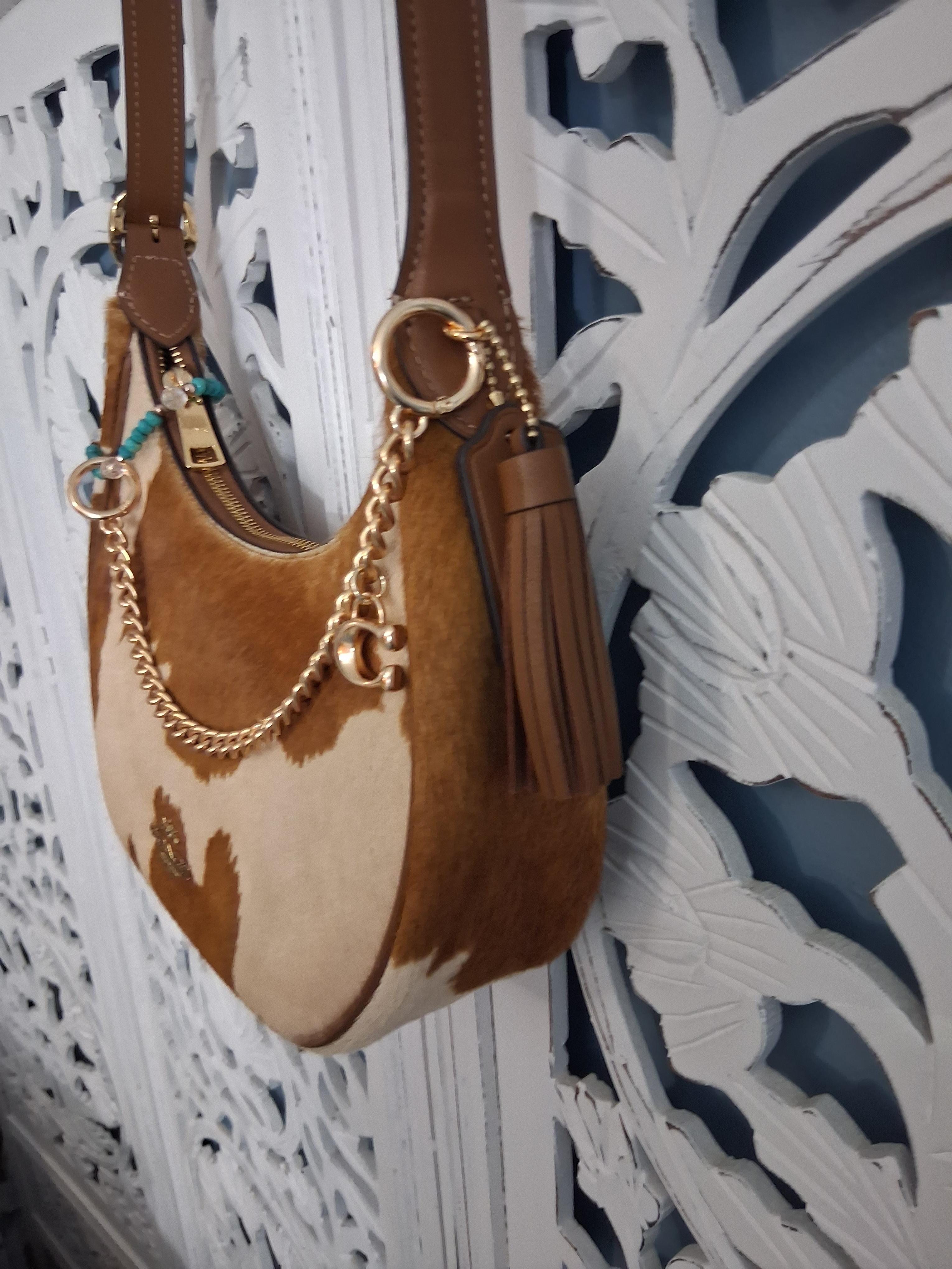 Emily Shoulder Bag In Haircalf With Cow Print | Bags | Coach | COACH®