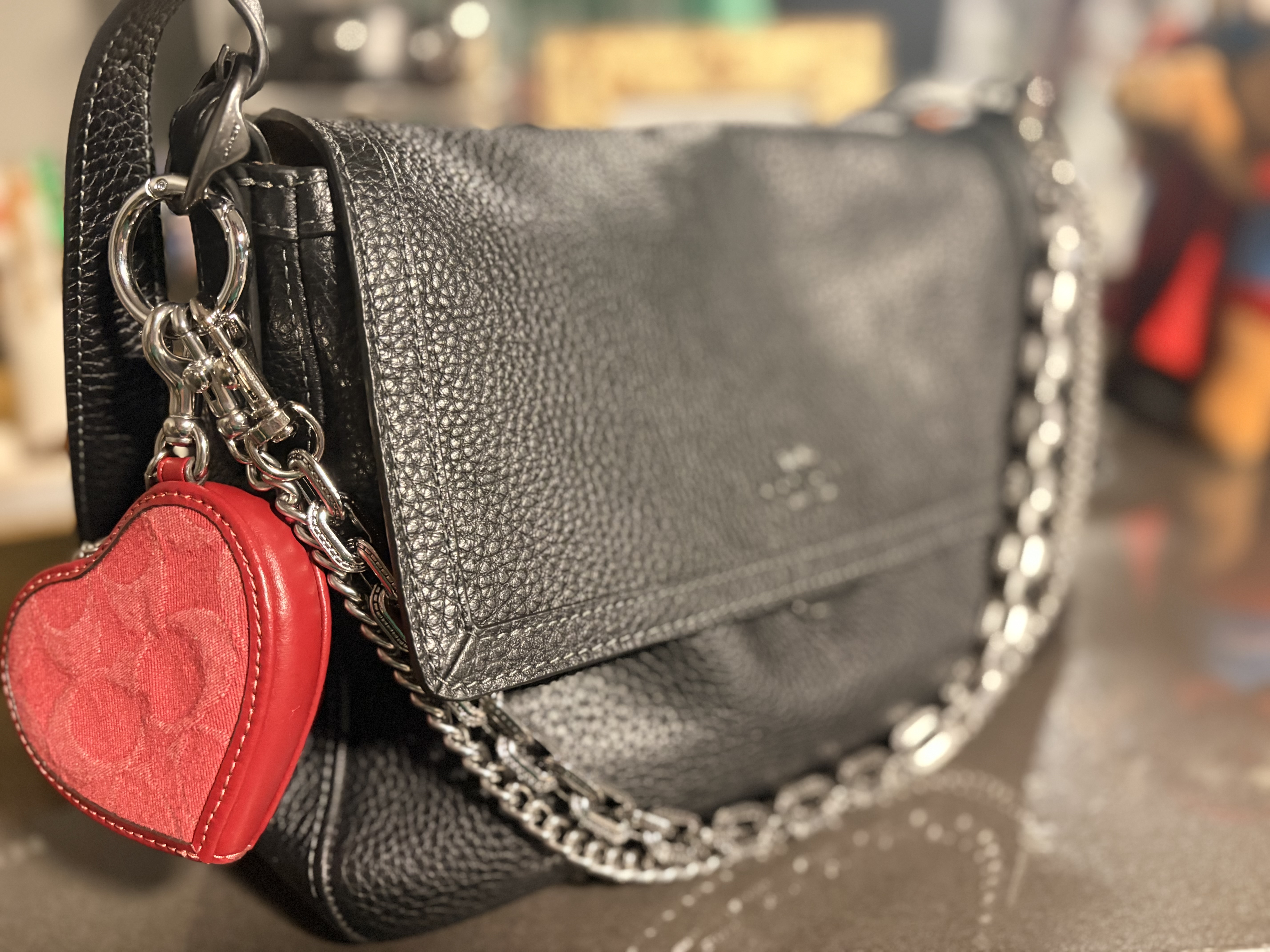 Heart Bag Charm In Signature Denim | Accessories | Coach | COACH®