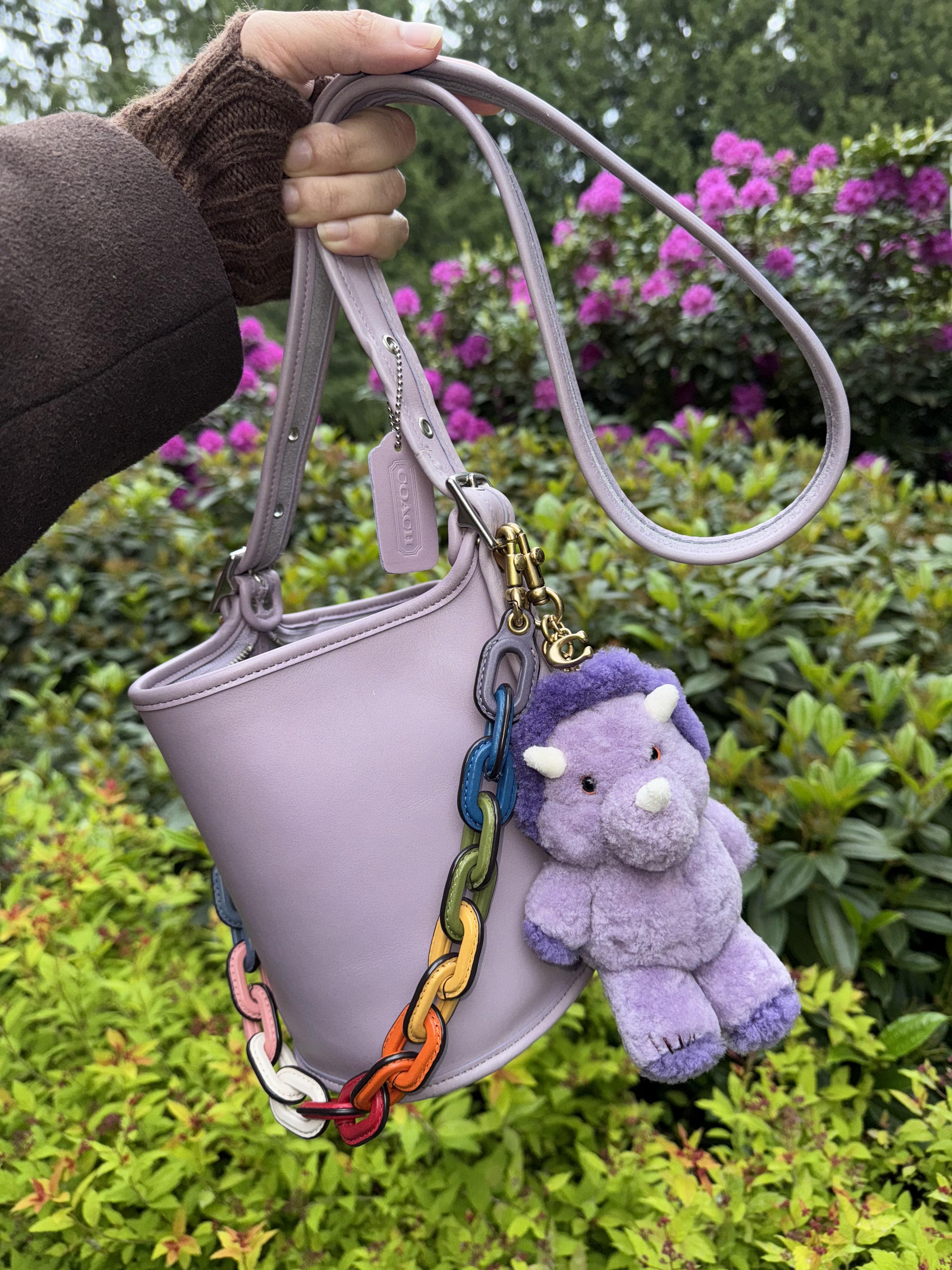 Rexy 10th Birthday Trixy Dinosaur Bag Charm In Shearling