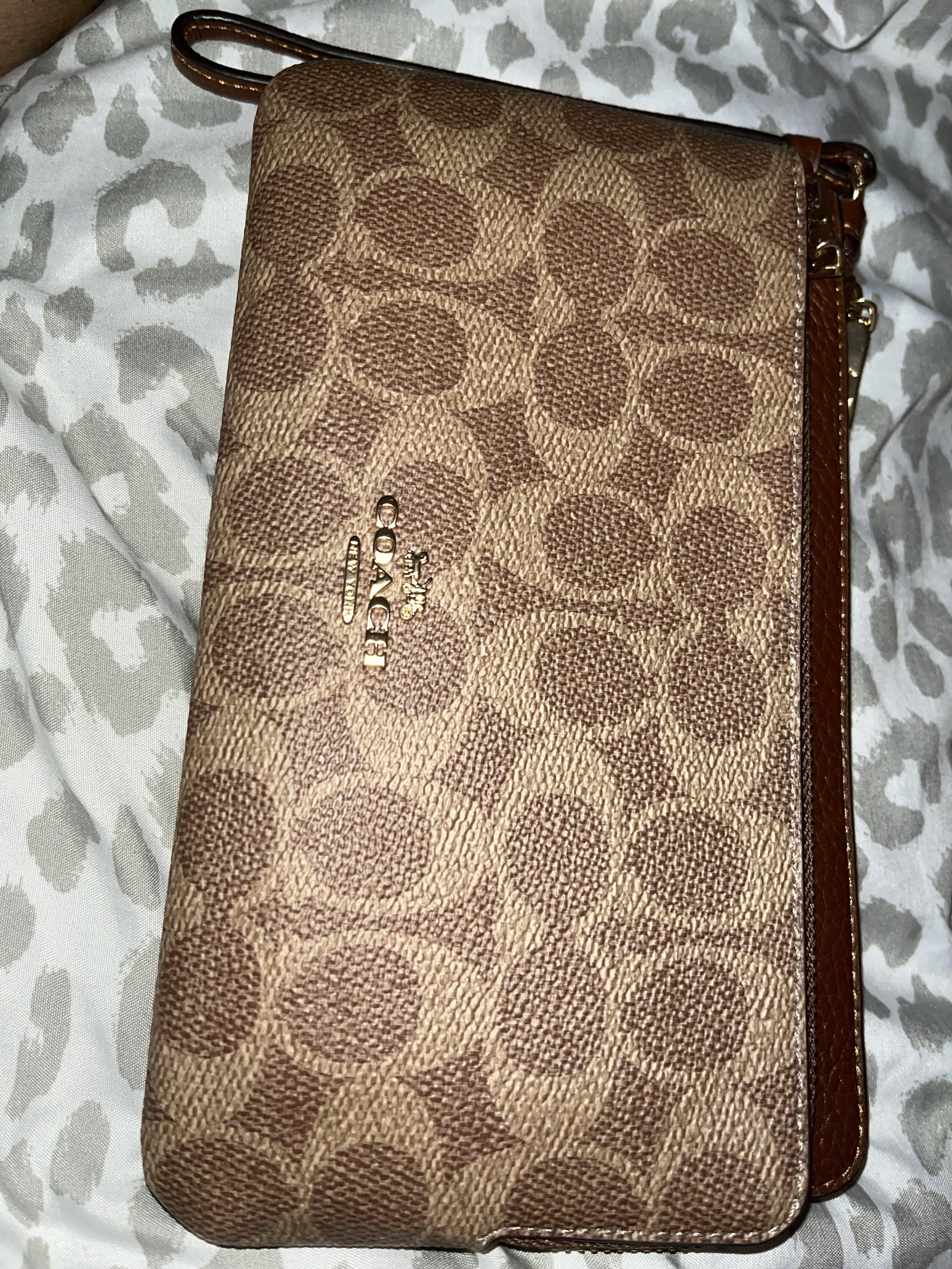 Double Zip Wristlet In Signature Canvas With Charms | Wallets