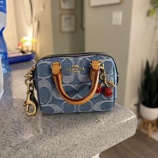 Mini Rowan Bag Charm In Signature Denim | Accessories | Coach | COACH®