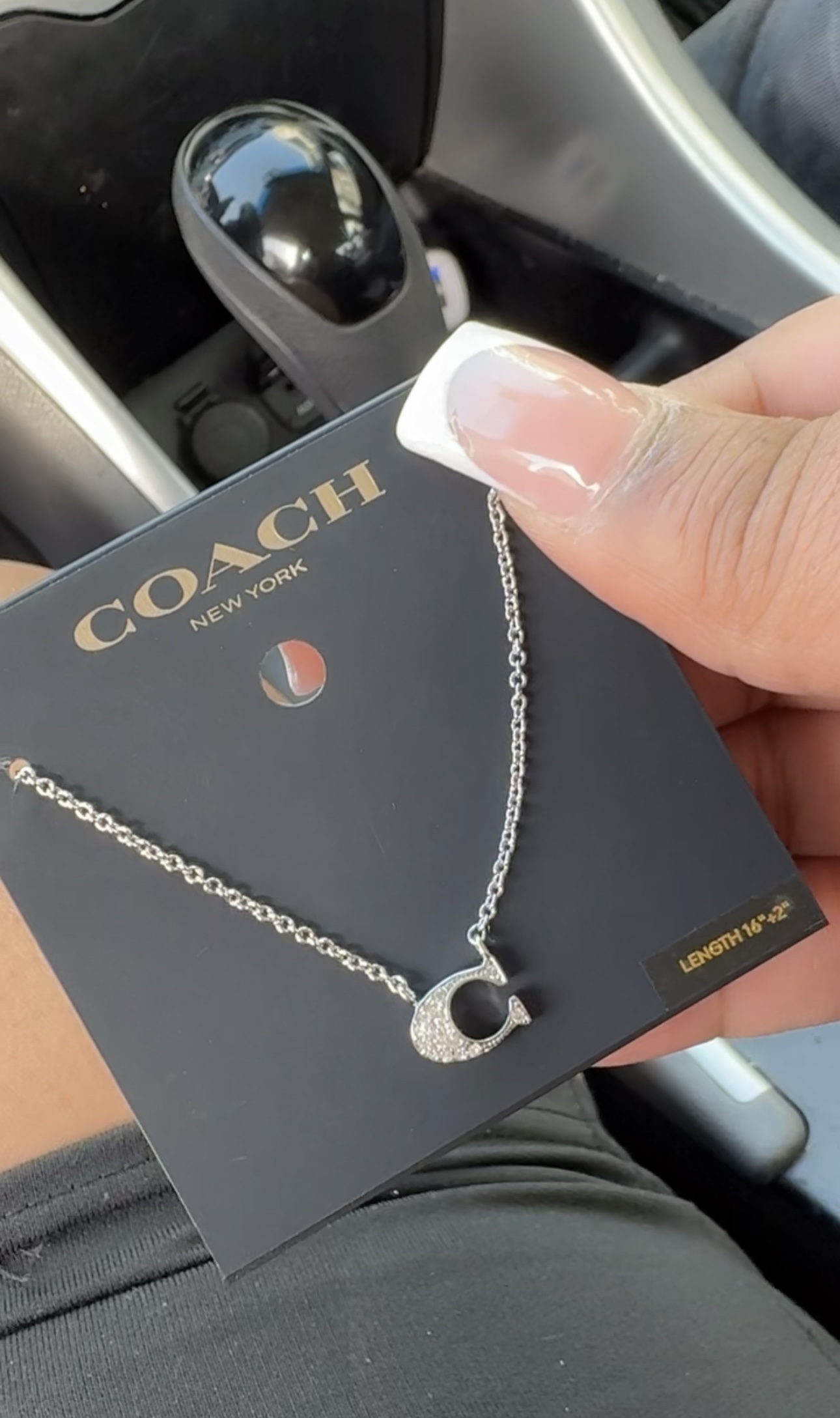 まめちーこ Pave Signature Necklace | Jewelry | Coach | COACH®