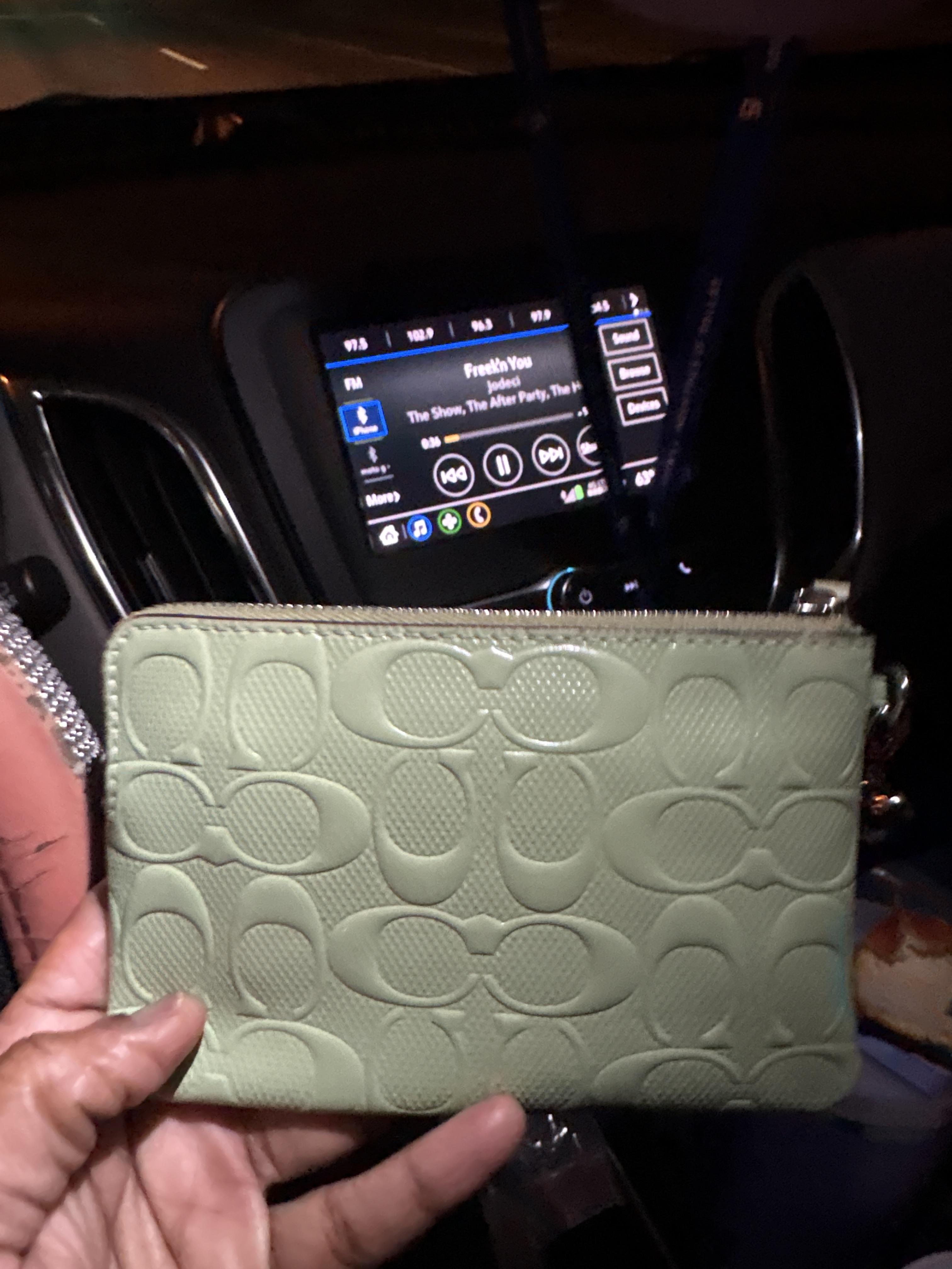 COACH  うりぼう Coach X Peanuts Corner Zip Wristlet In Signature Canvas With