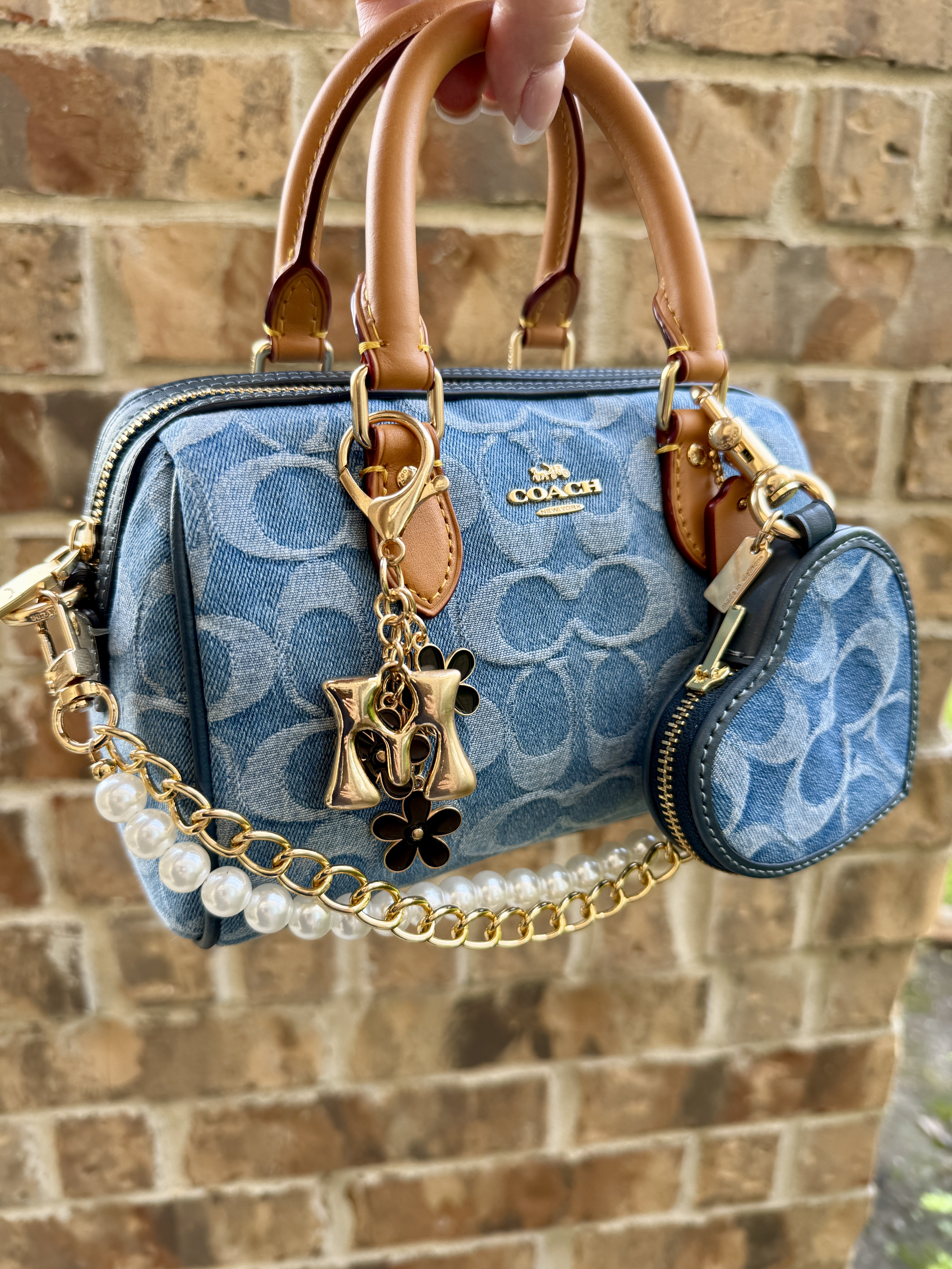 Heart Bag Charm In Signature Denim | Accessories | Coach | COACH®