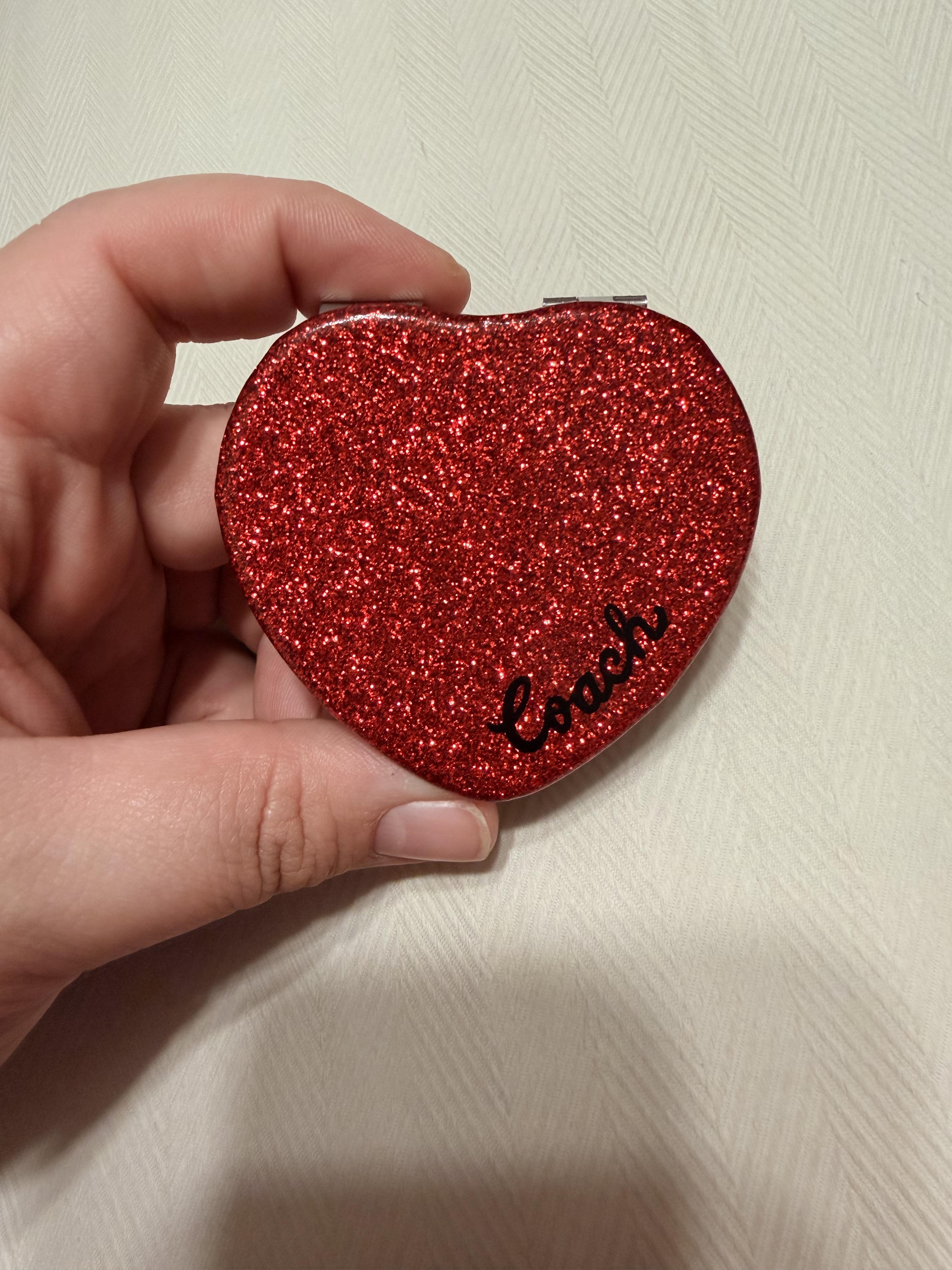 Glitter Heart Compact | Accessories | Coach | COACH®