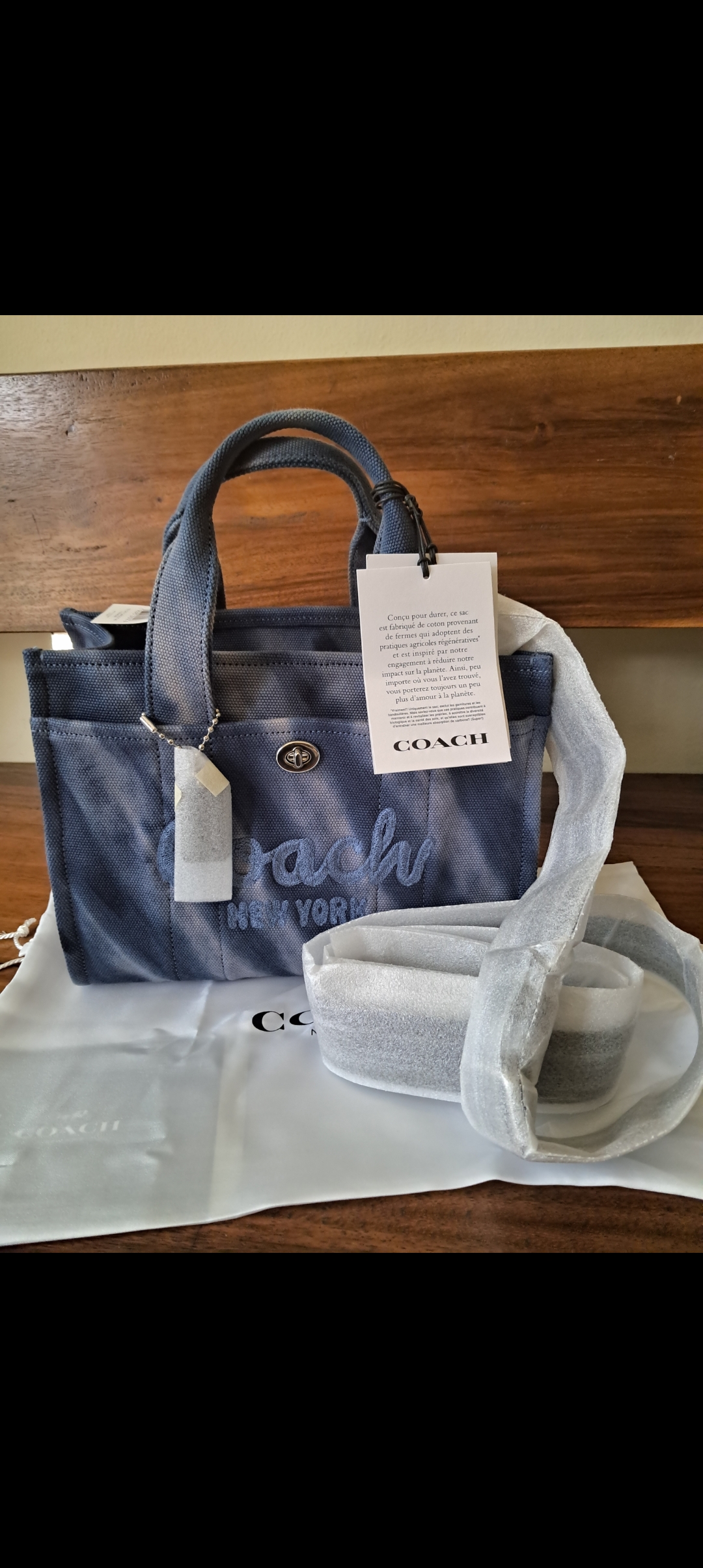 トートバッグ Coach Tie Dye Cargo Tote Bag 26 - Coach - Cotton - Blue COACH® Outlet | Cargo Tote Bag 26 With Rainbow Tie Dye Print