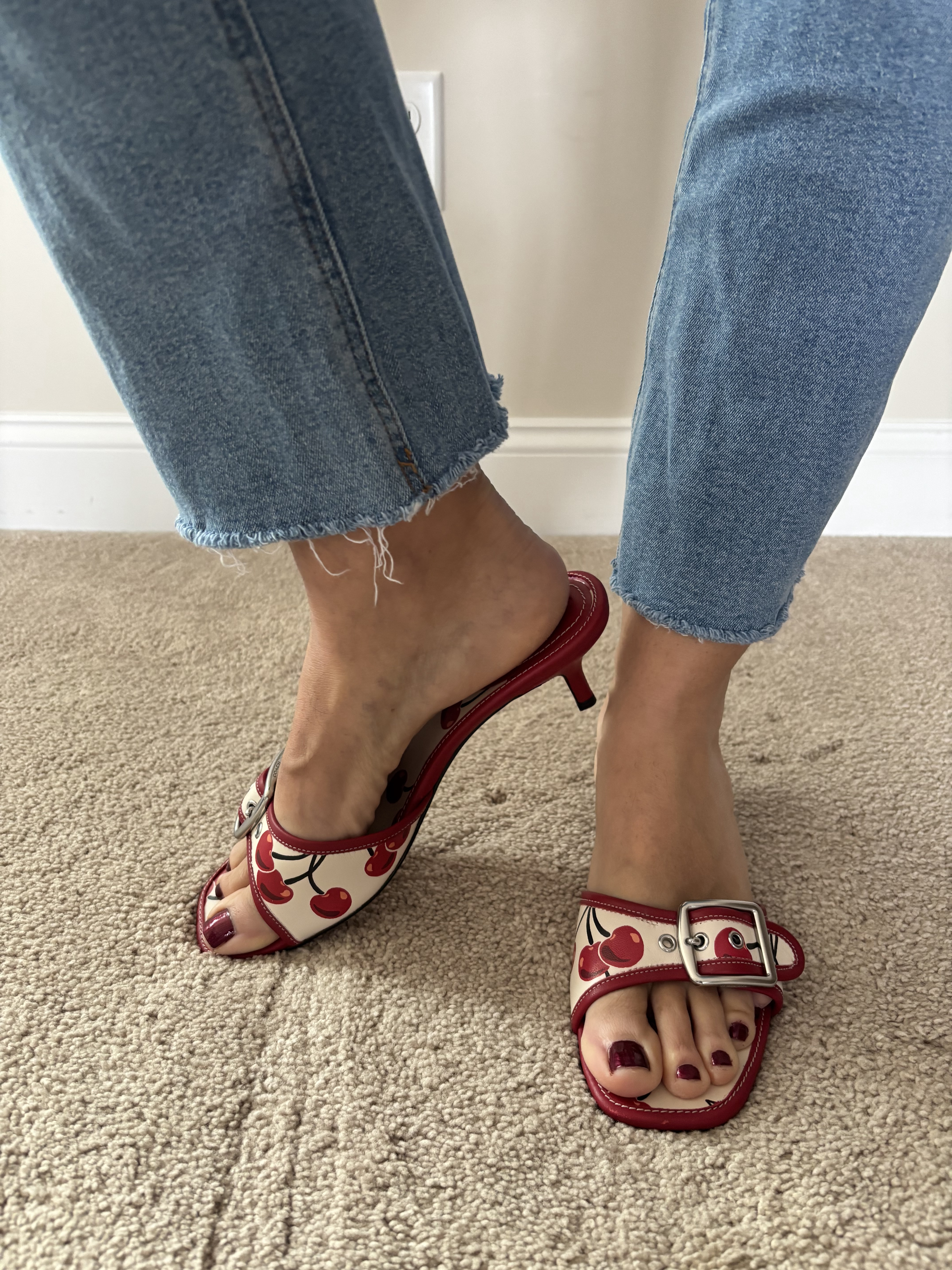 COACH® | Margot Sandal With Cherry Print