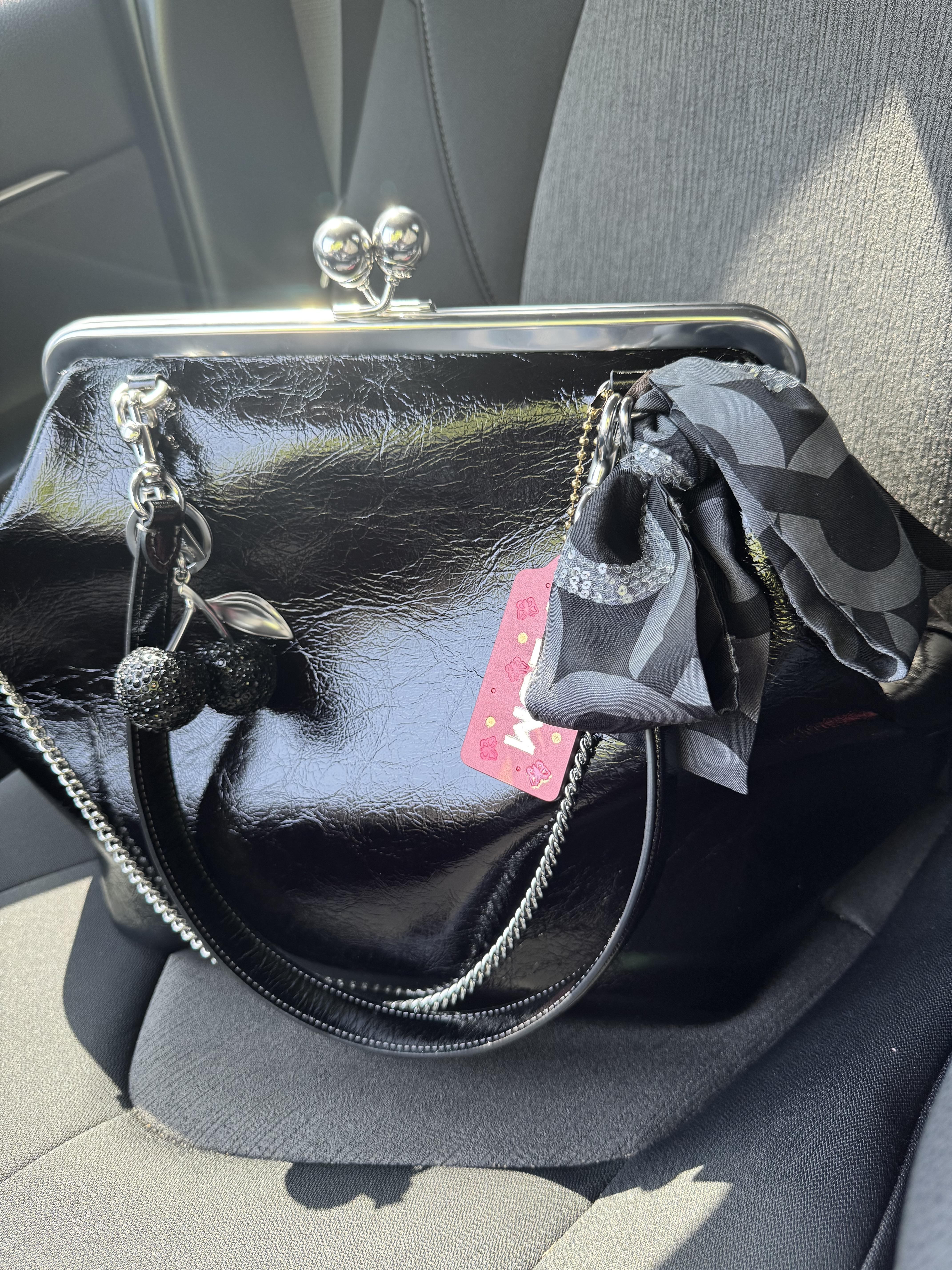 Large Kisslock Frame Bag In Crystal Signature Jacquard | Bags