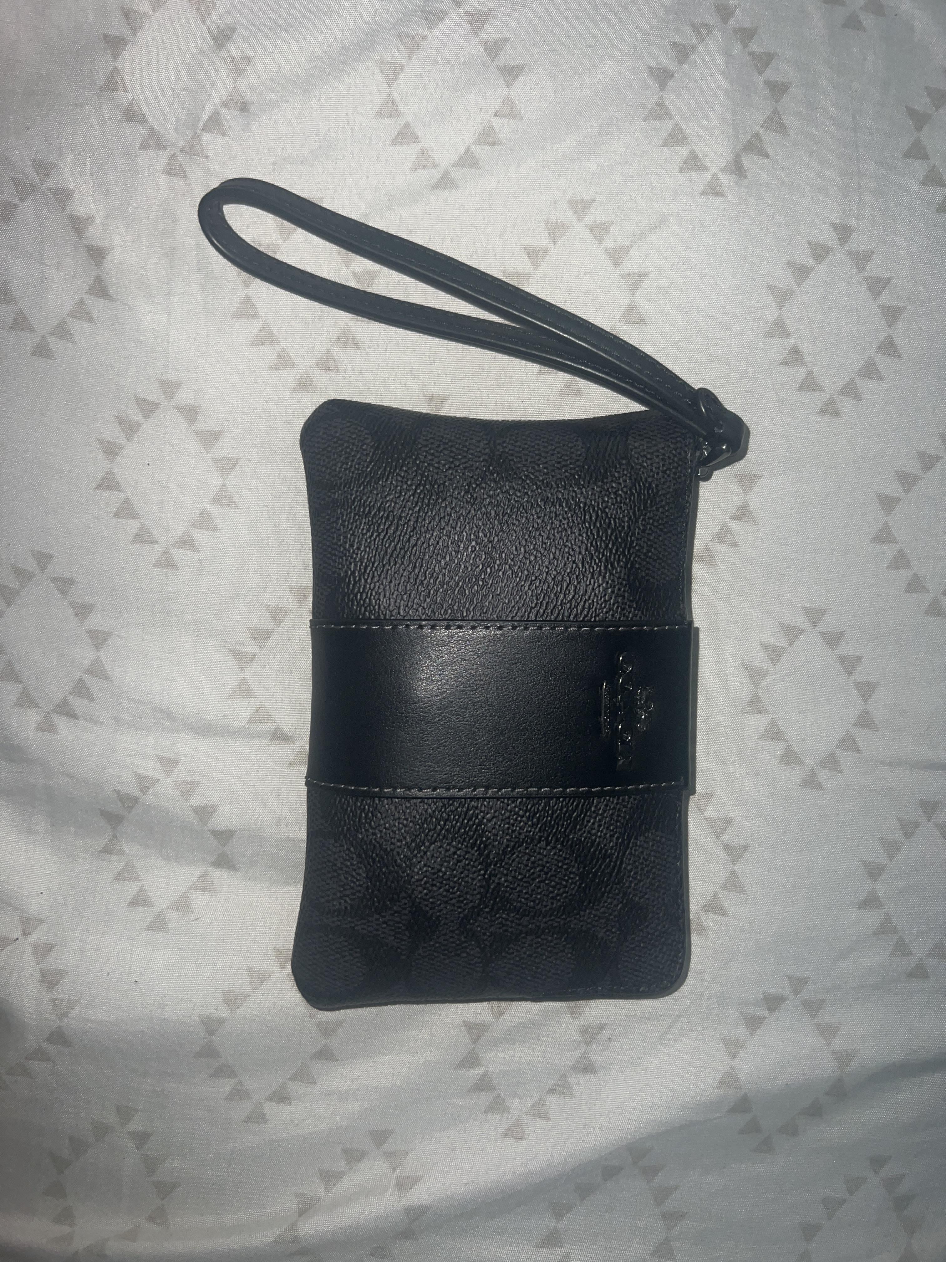 Coach X Peanuts Corner Zip Wristlet In Signature Canvas With