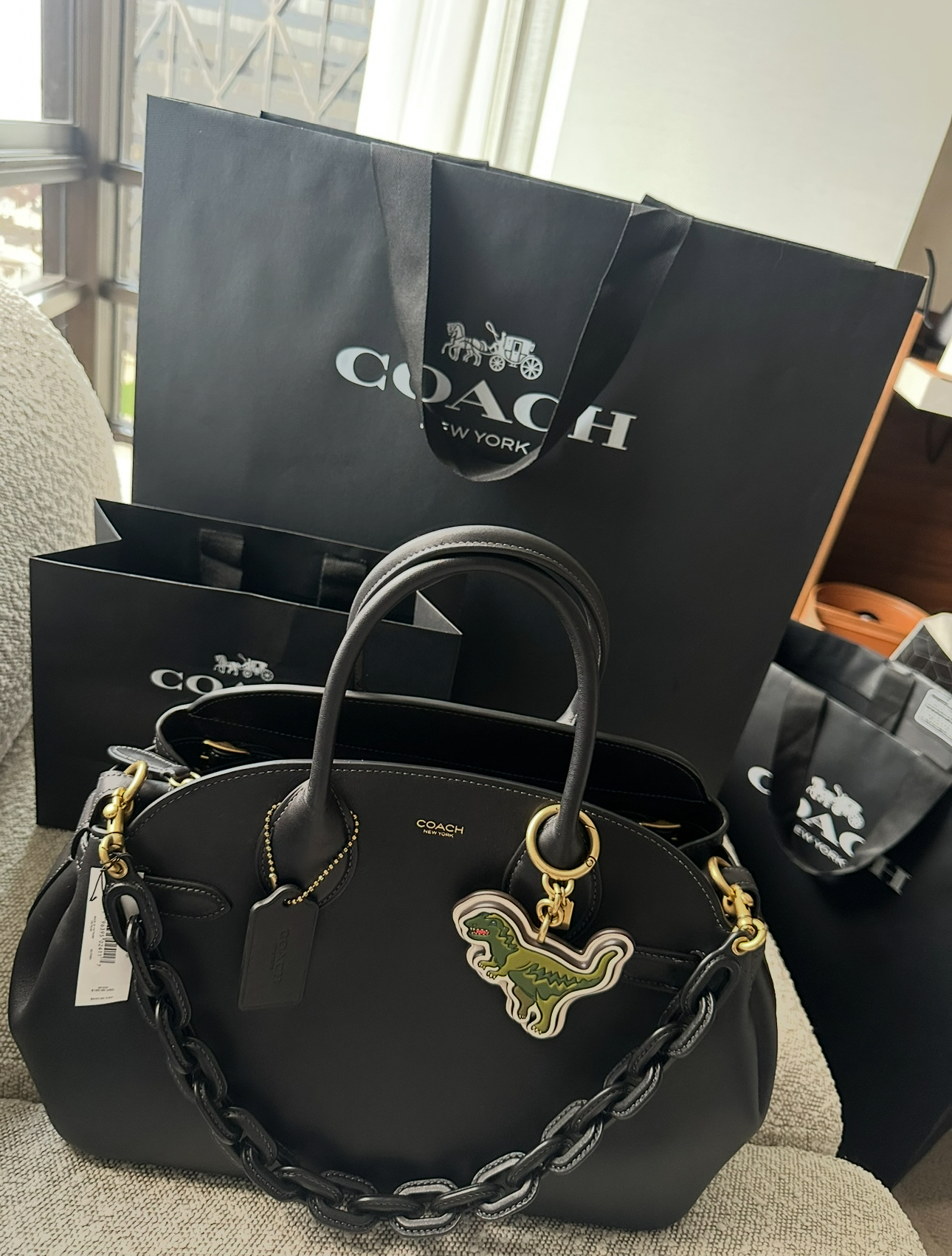 Leather Covered Short Chain Strap | Accessories | Coach | COACH®