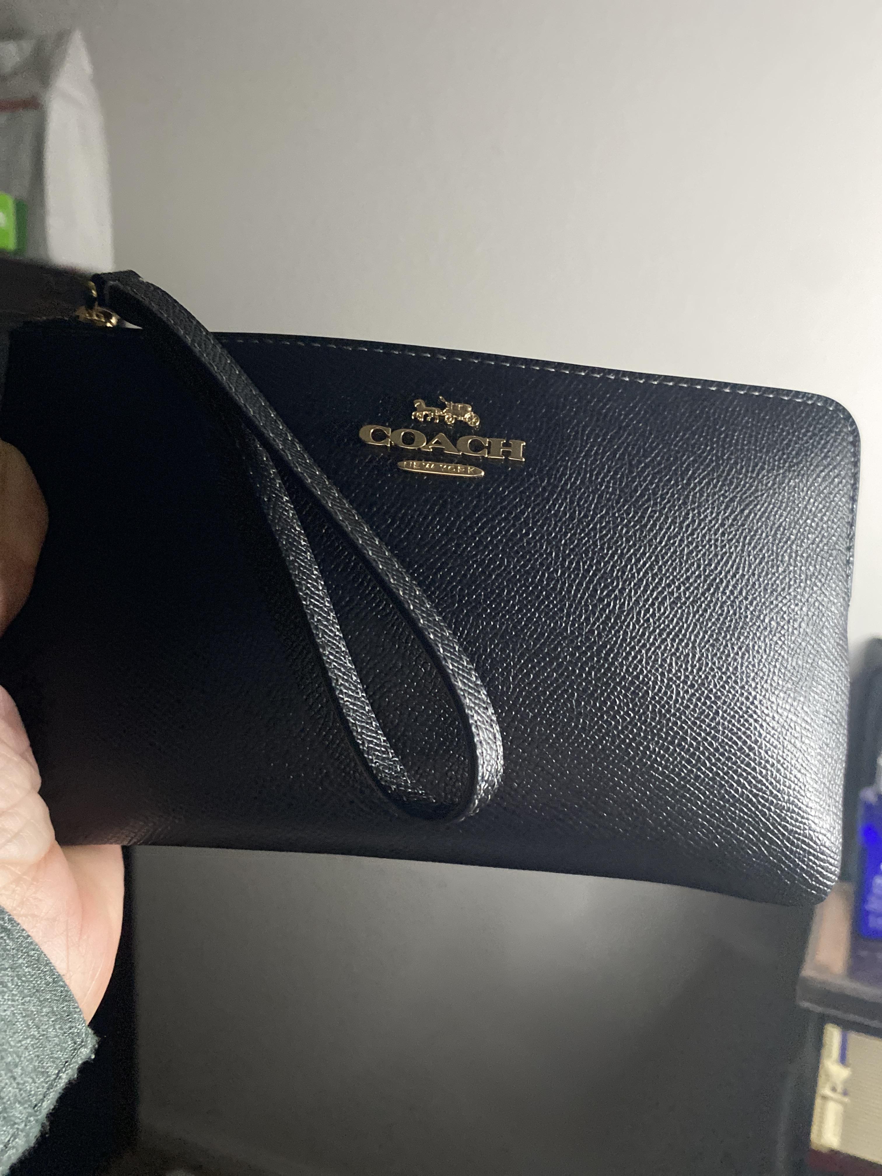Large Corner Zip Wristlet In Signature Denim | Wallets | Coach