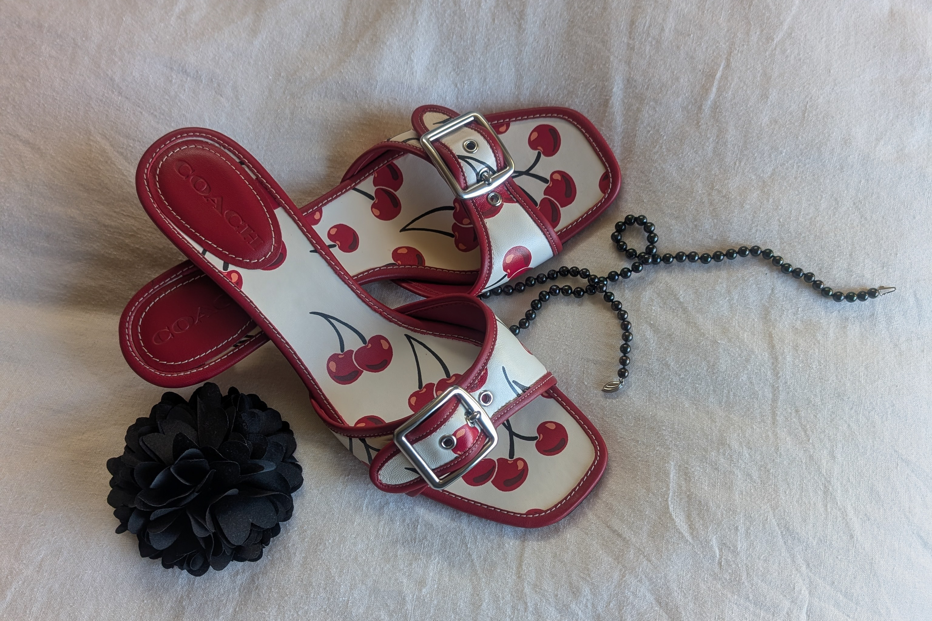 COACH® | Margot Sandal With Cherry Print