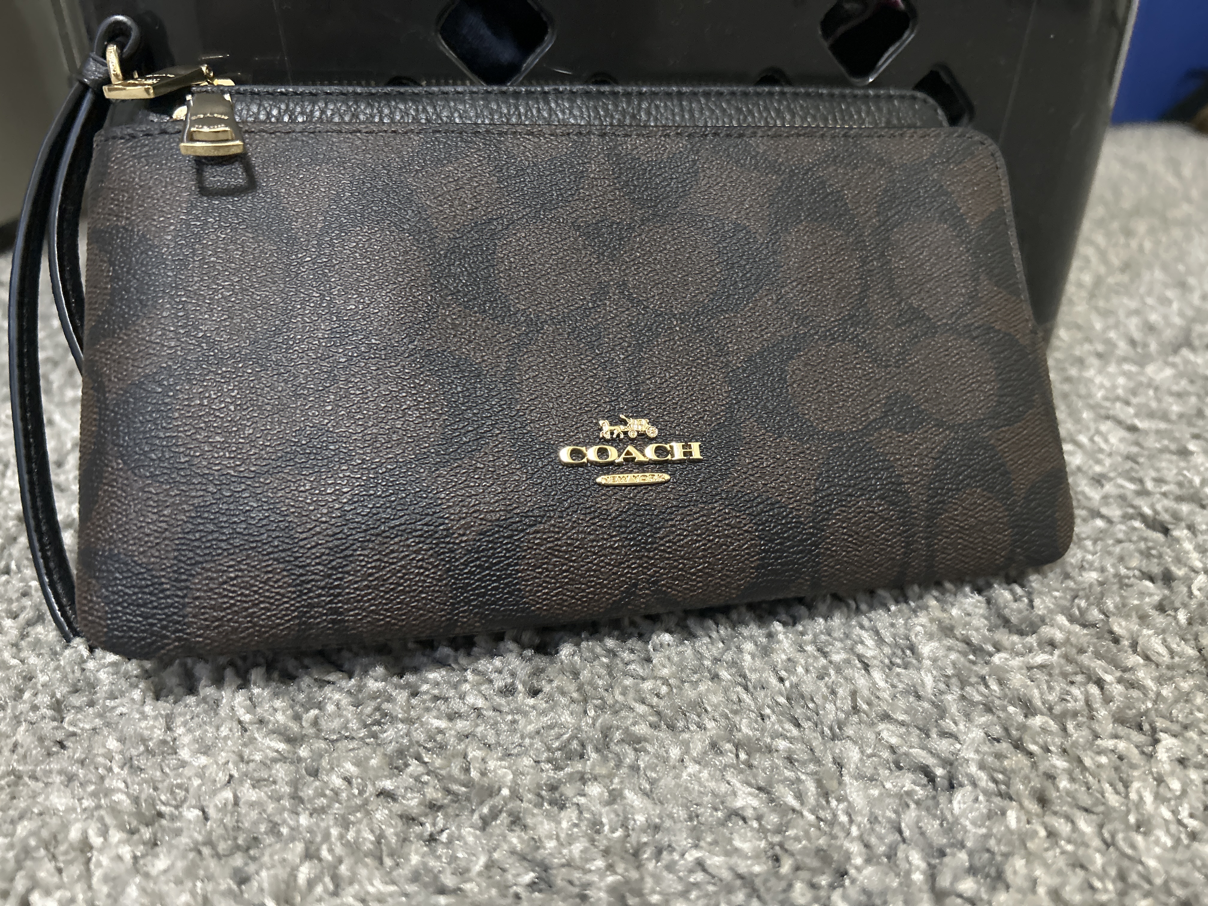 Double Zip Wallet In Signature Denim | Wristlets | Coach | COACH®