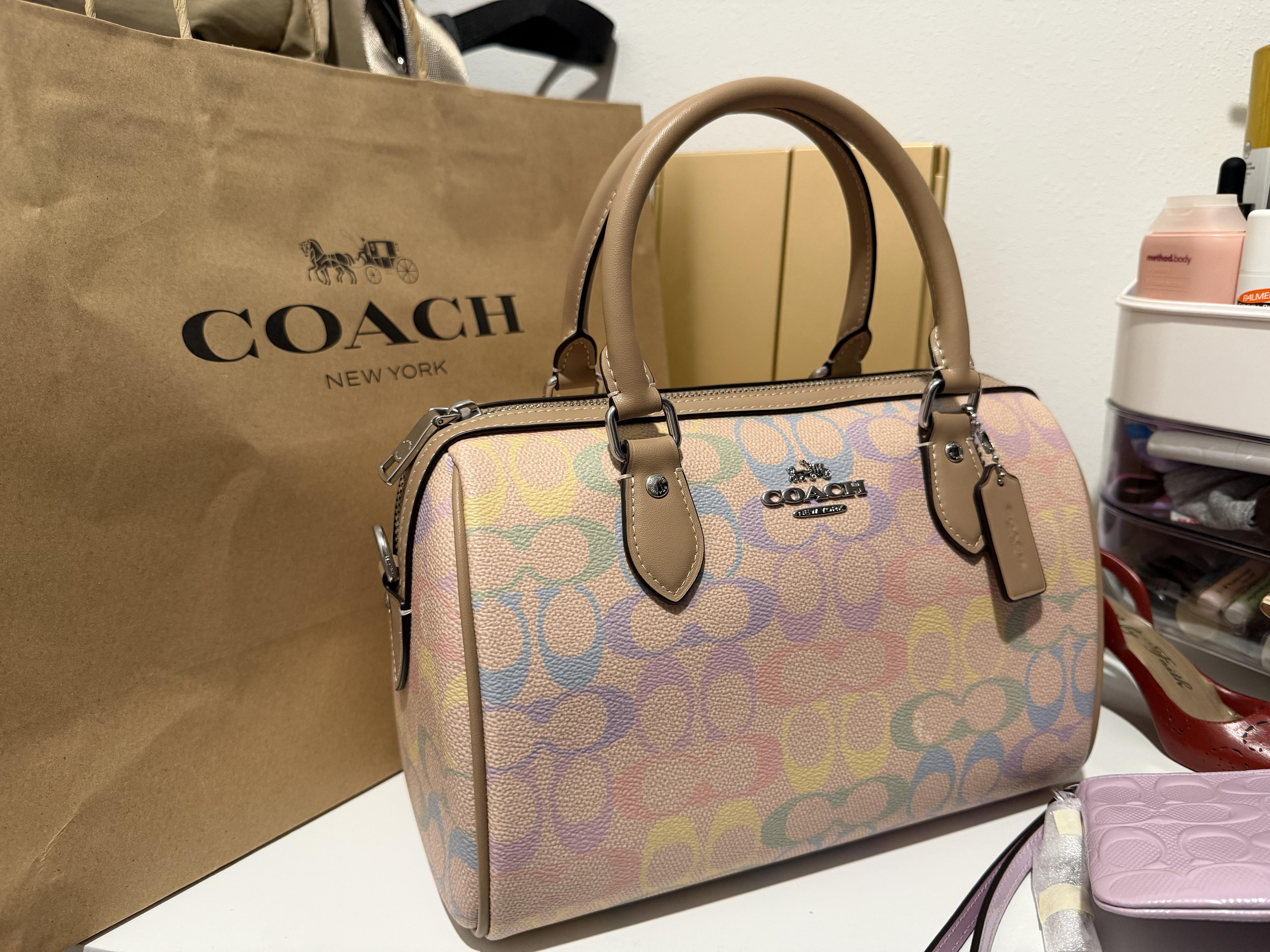 Rowan Satchel Bag In Signature Jacquard With Floral Embroidery