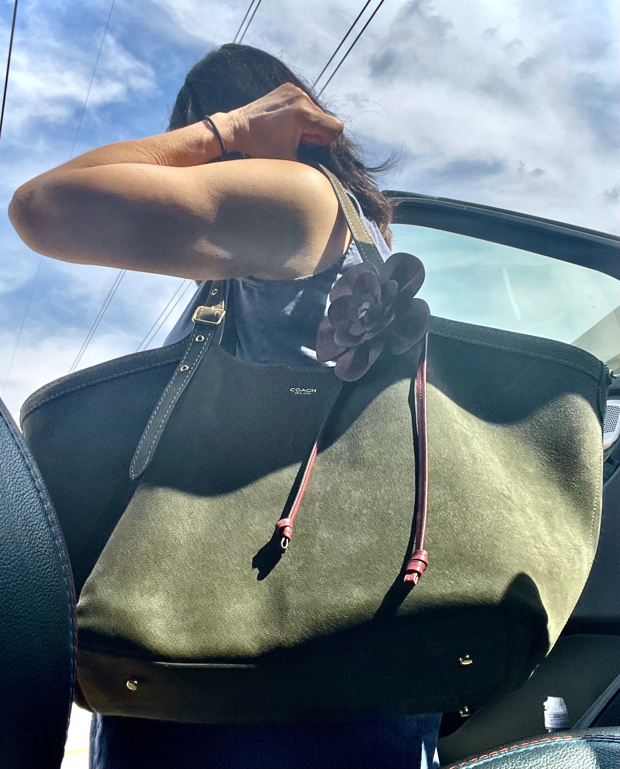 Rose Bag Charm In Upcrafted Suede | Accessories | Coach | Coachtopia ™
