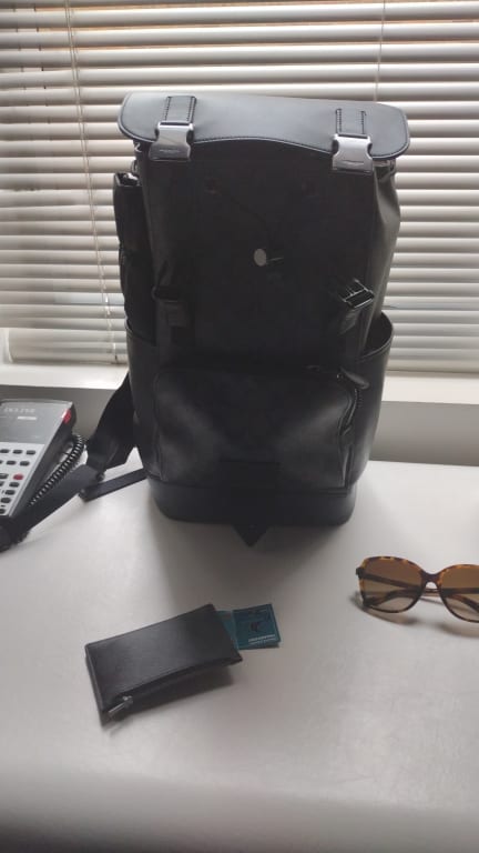 Coach X Jean Michel Basquiat Track Backpack In Signature  display picture 3