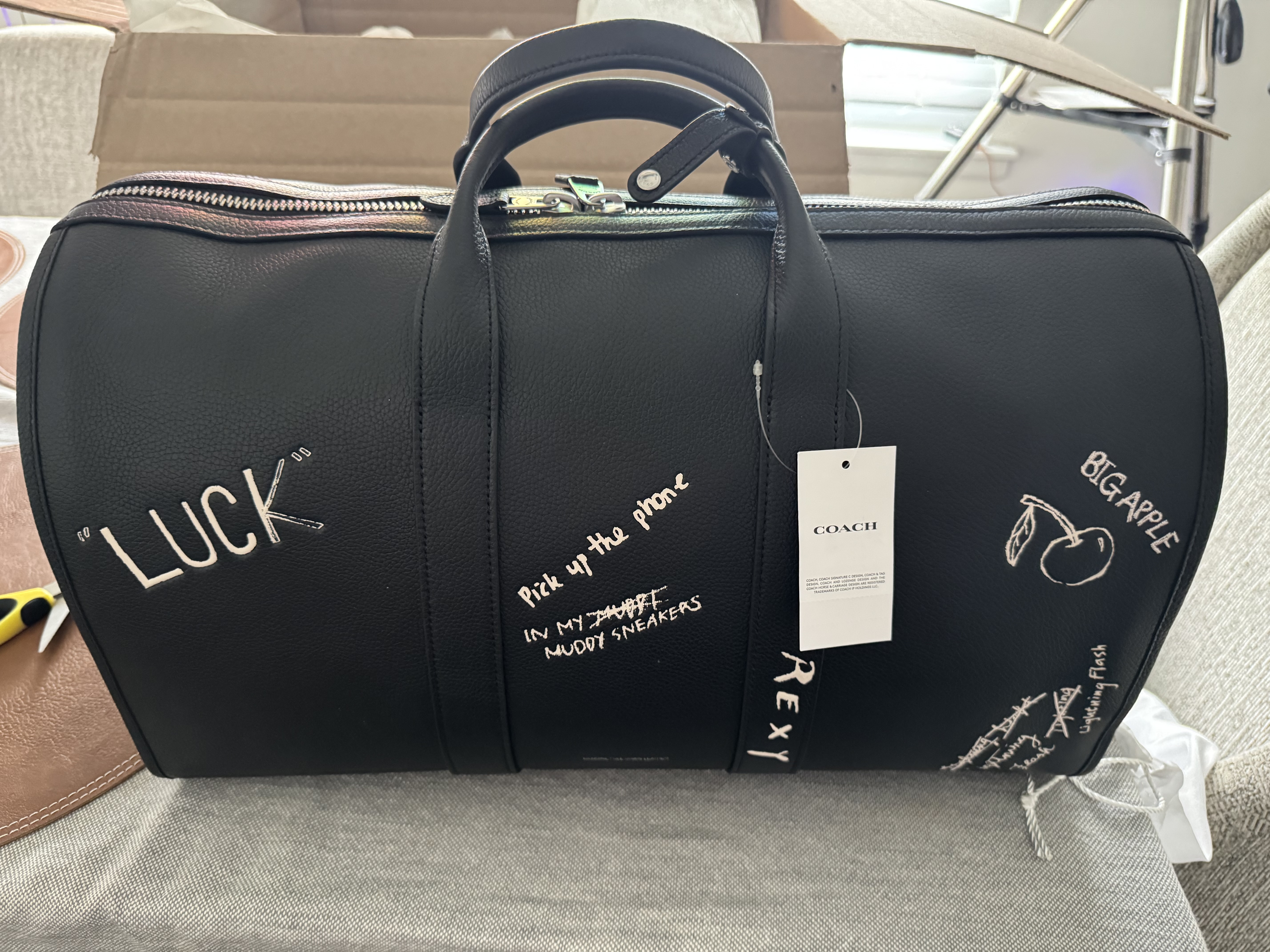 ◆Coach◆ Gotham Duffle 45 in Signature Denim CAS28 DEB COACH® | Gotham Duffle Bag 45 With Horse And Carriage Print