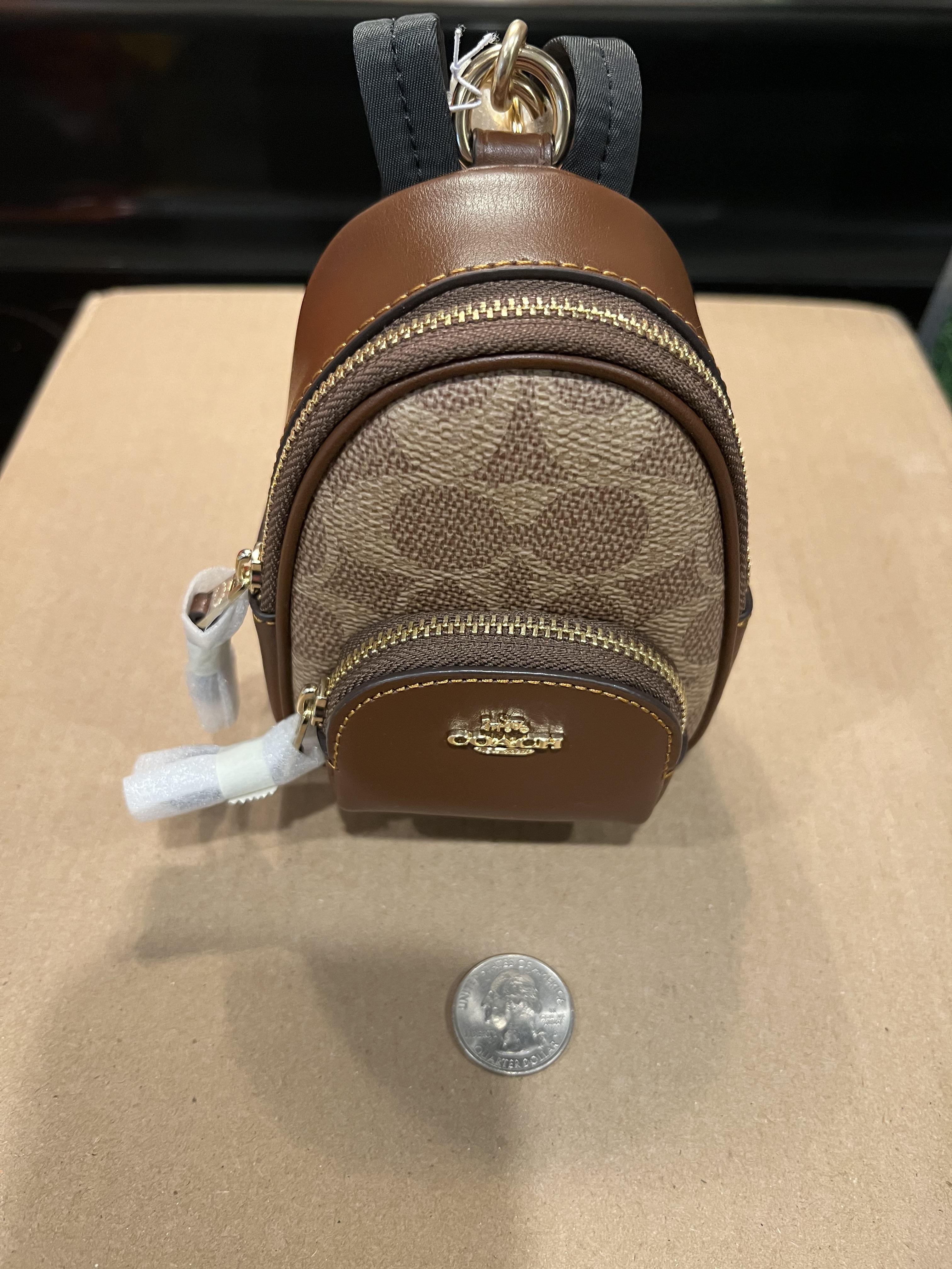 Mini Court Backpack Bag Charm In Signature Canvas | Accessories