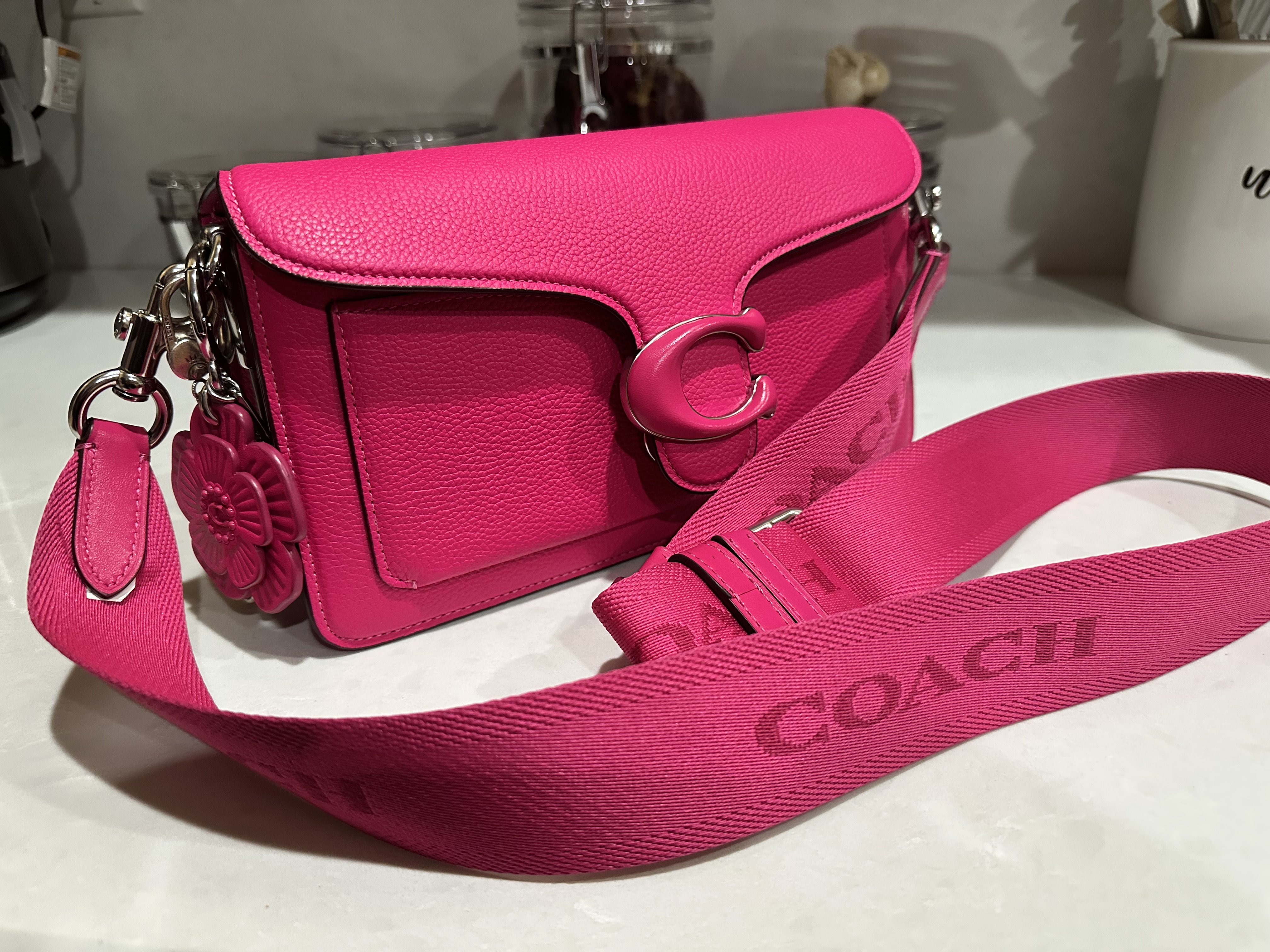 バッグ COACH shoulder bag tassel Signature pink Tonal Signature Webbing Strap | Accessories | Coach | COACH®