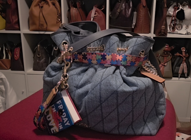 Evelyn Large Shoulder Bag In Regenerative Cotton With Quilting