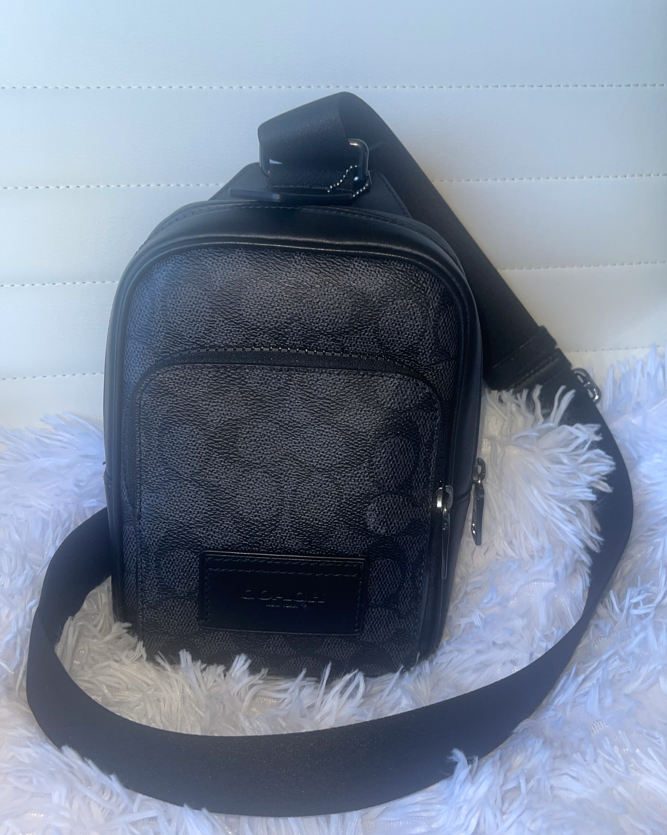 Coach X Peanuts Racer Sling Pack In Signature Canvas With Snoopy