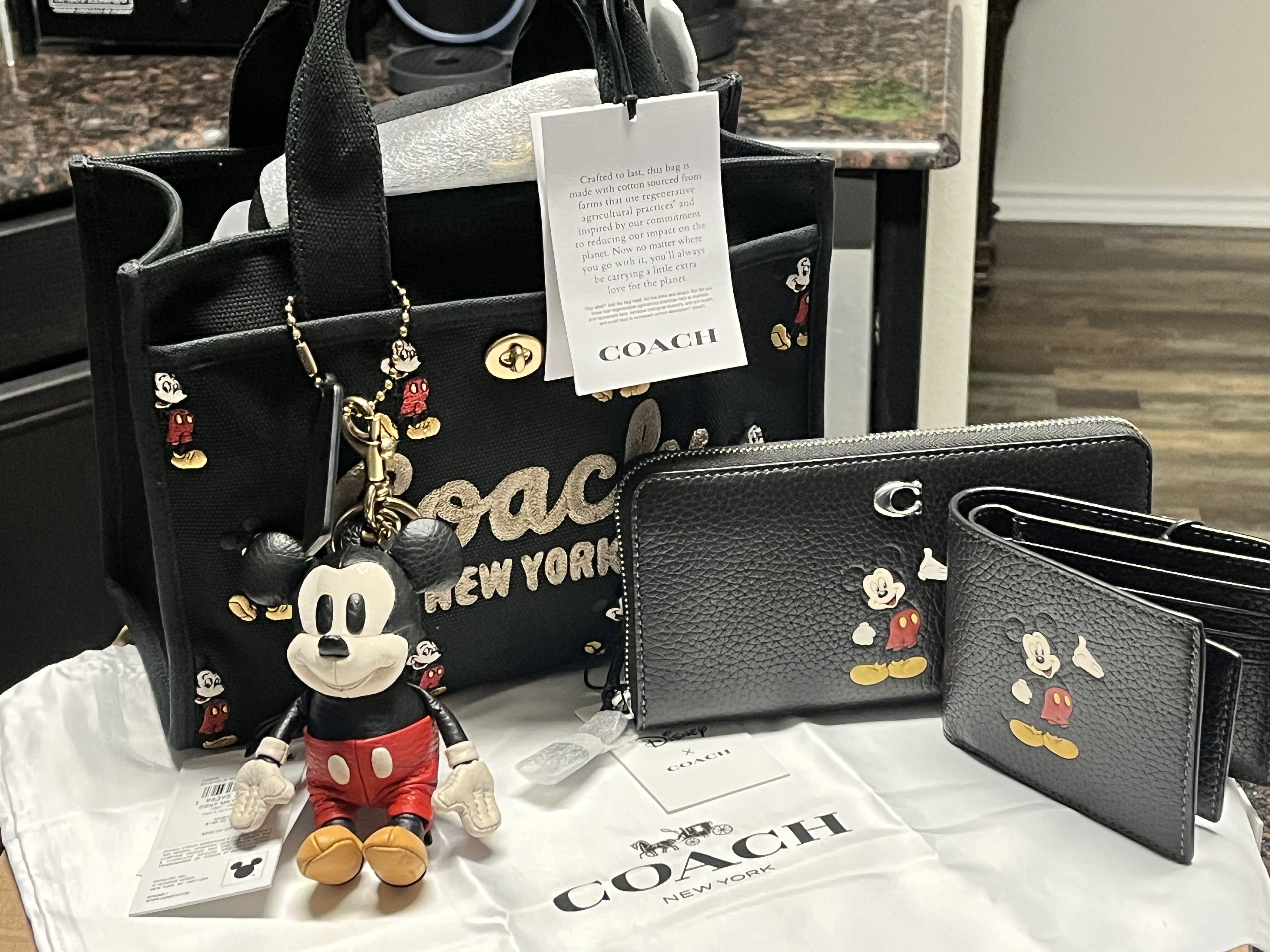 Disney X Coach Cargo Tote Bag 26 With Mickey Mouse In Regenerative