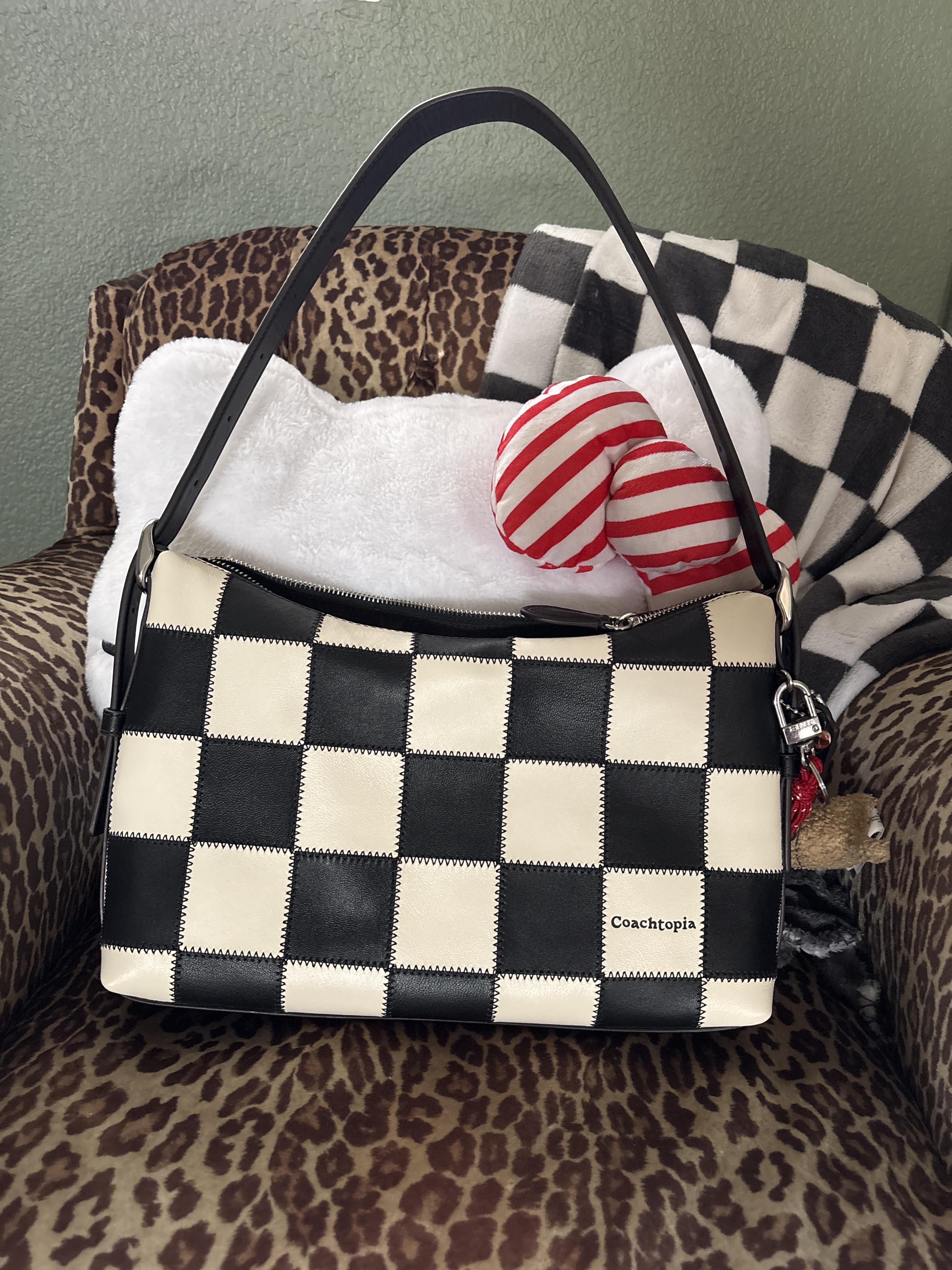 Alter/Ego Shoulder Bag In Checkerboard Upcrafted Leather