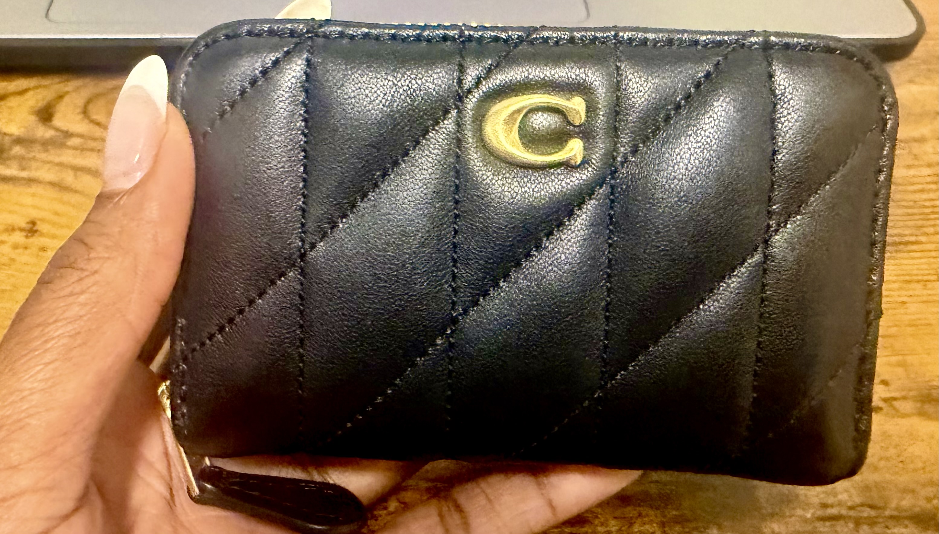Essential Small Zip Around Card Case With Pillow Quilting