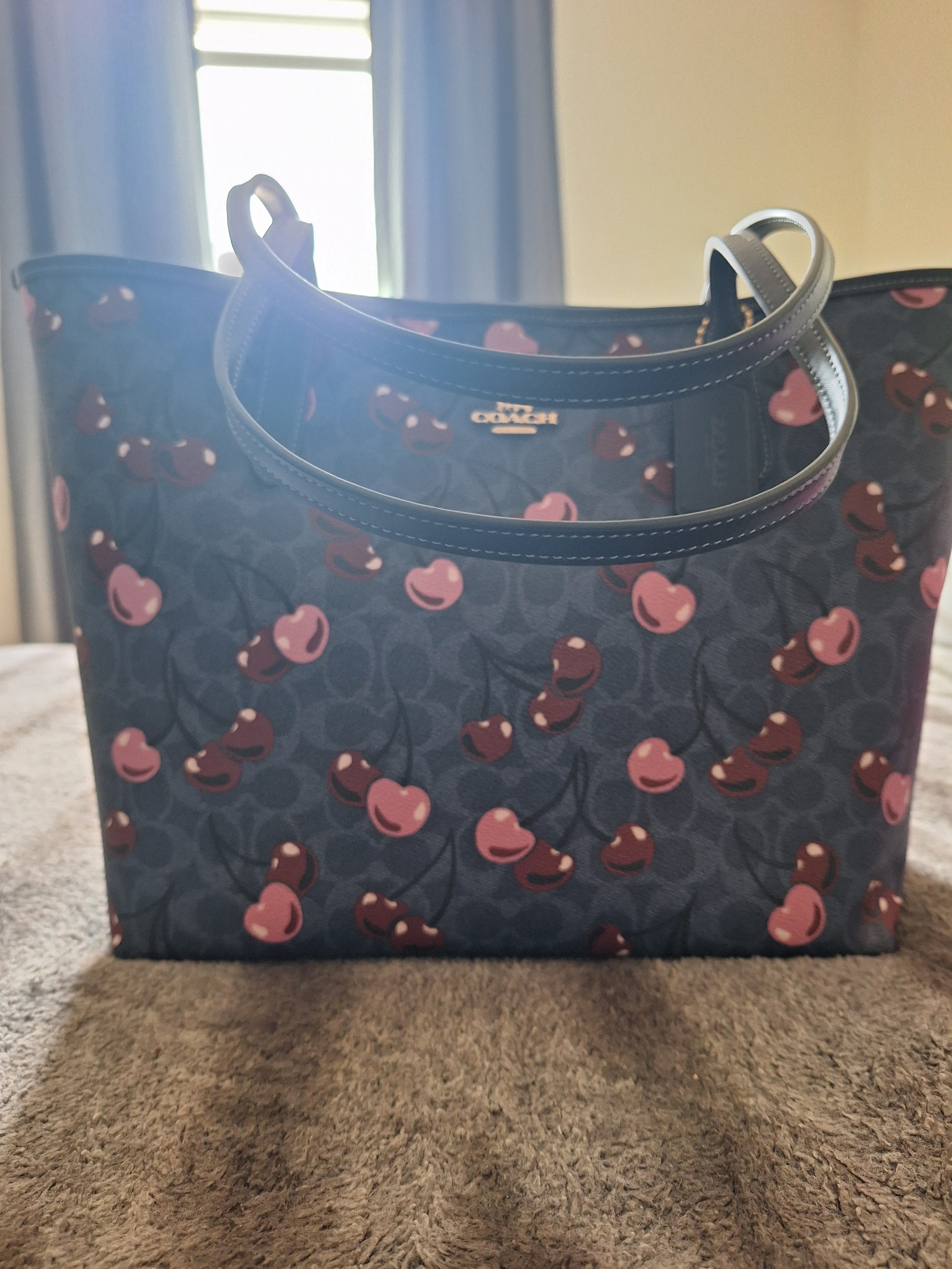 City Tote Bag In Signature Canvas With Bee Print | COACH®