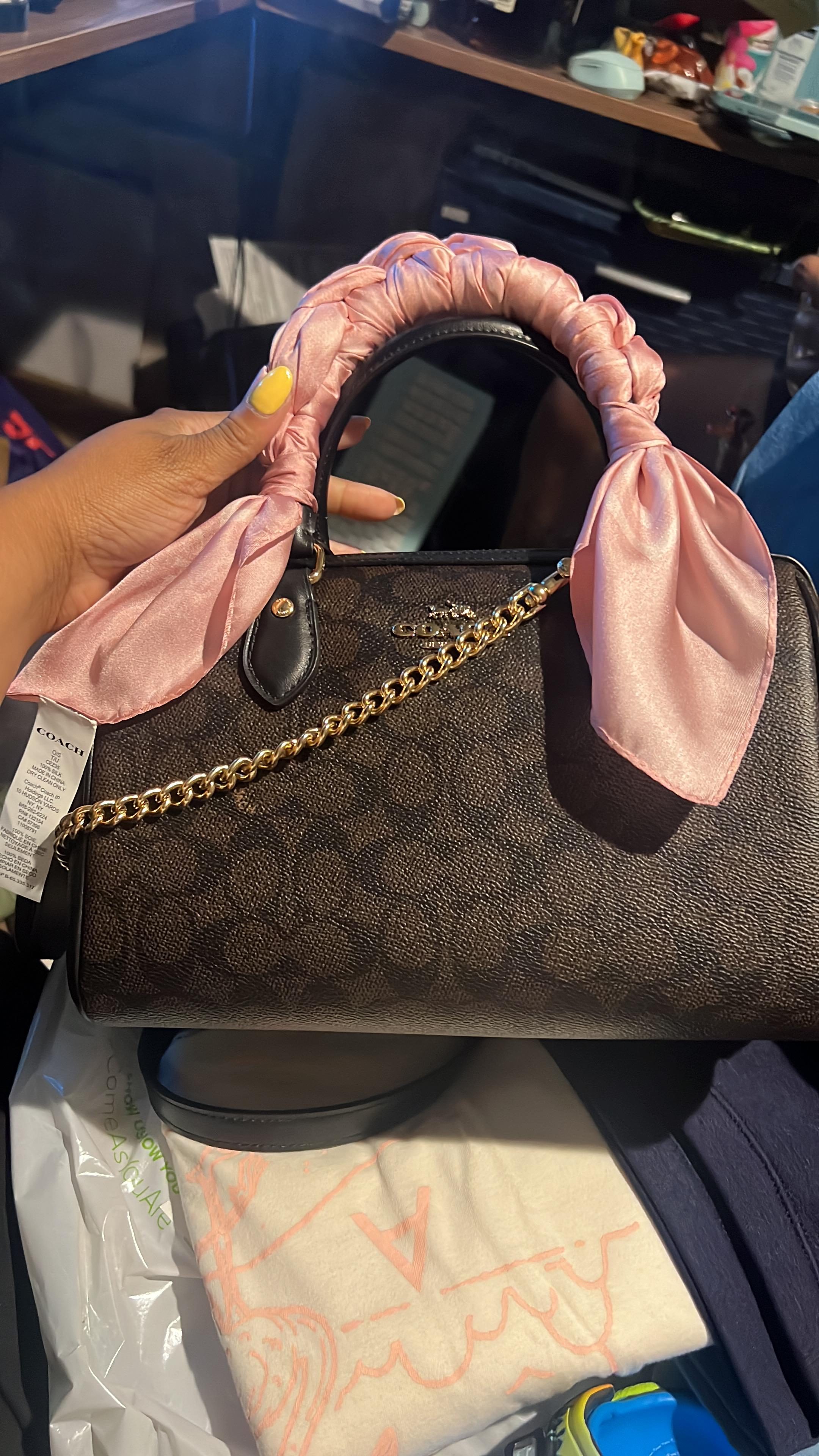 Rowan Satchel Bag In Signature Jacquard With Floral Embroidery