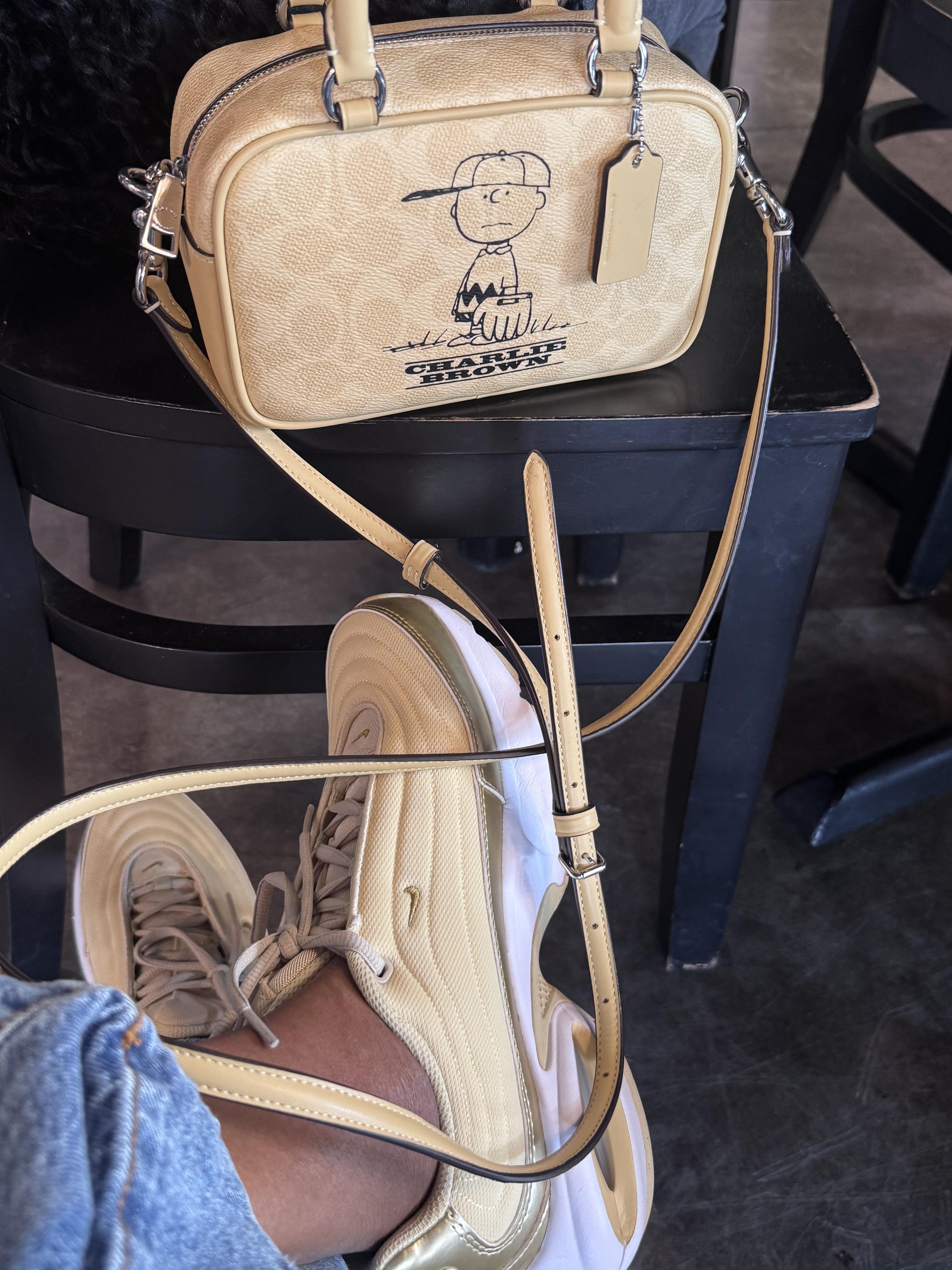 Coach X Peanuts Satchel Crossbody Bag In Signature Canvas With