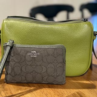 Coach X Jean Michel Basquiat Corner Zip Wristlet In Signature
