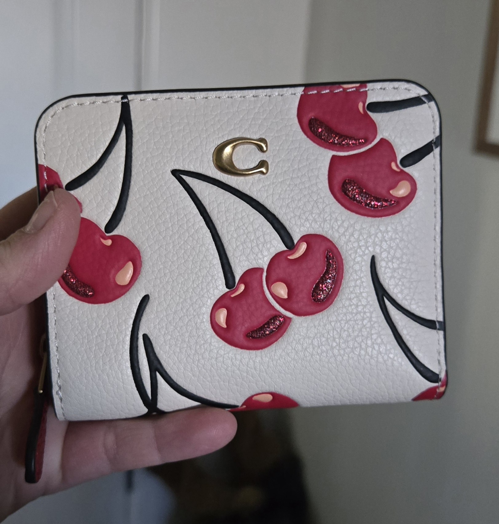 Coach Essential Billfold Wallet With Cherry Print COACH
