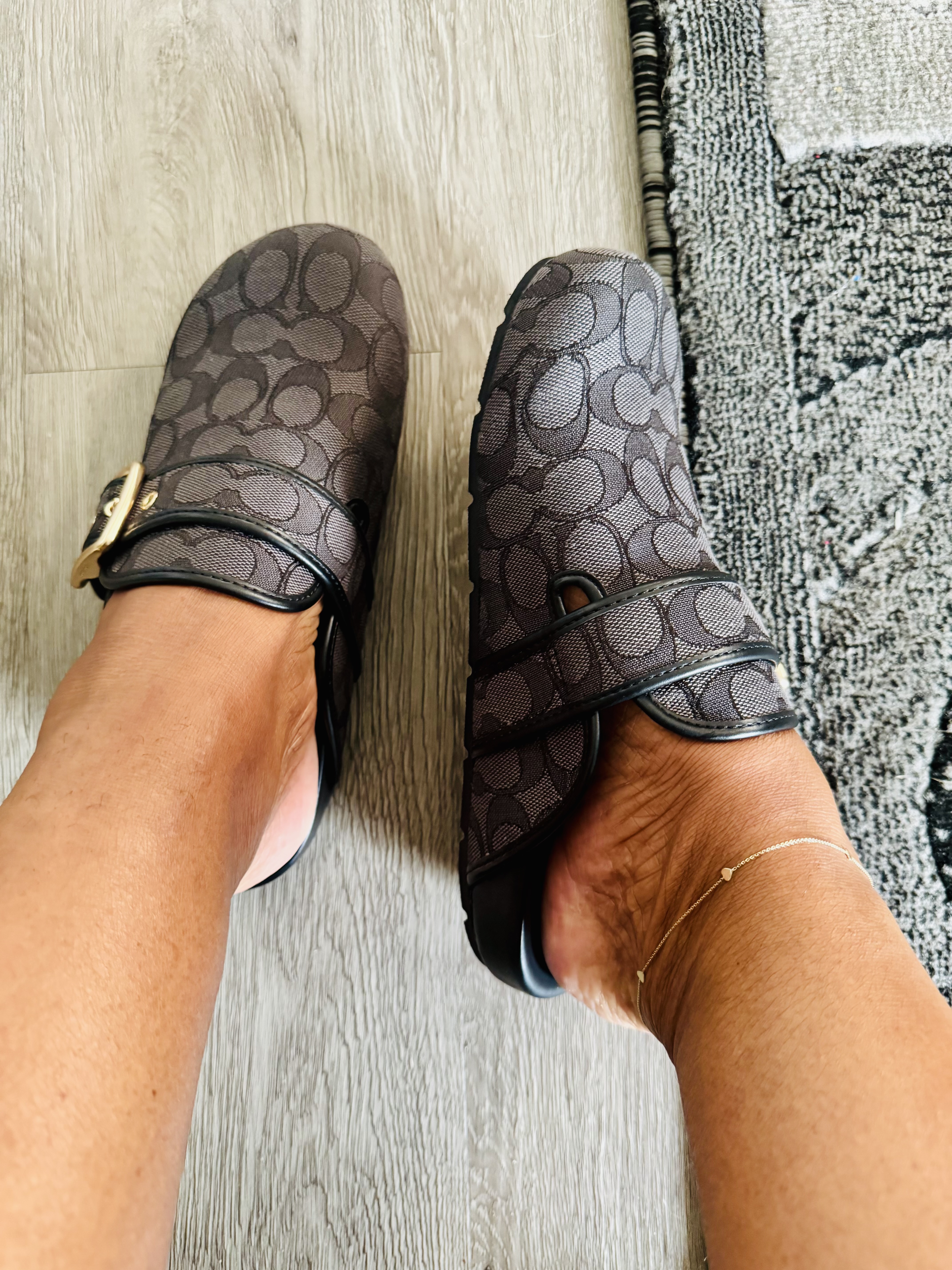 COACH® Outlet | Archival Buckle Clog In Signature Jacquard COACH® Outlet | Archival Buckle Clog In Signature Jacquard