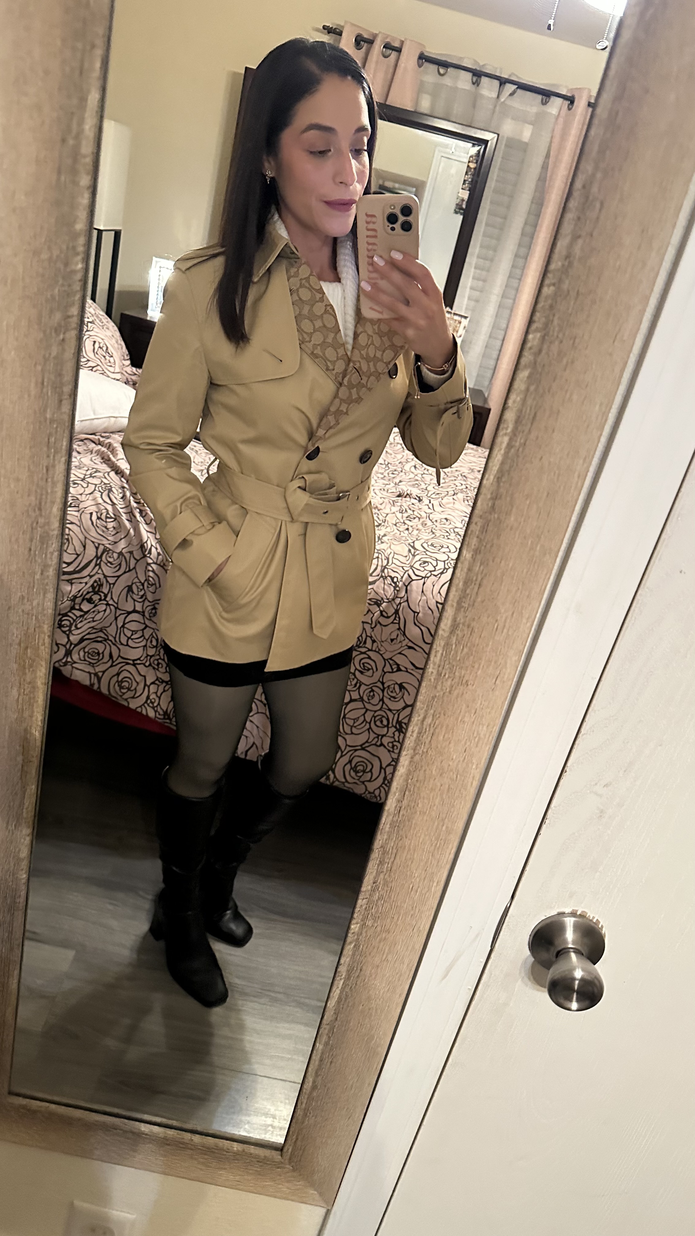 COACH® Outlet | Signature Lapel Short Trench