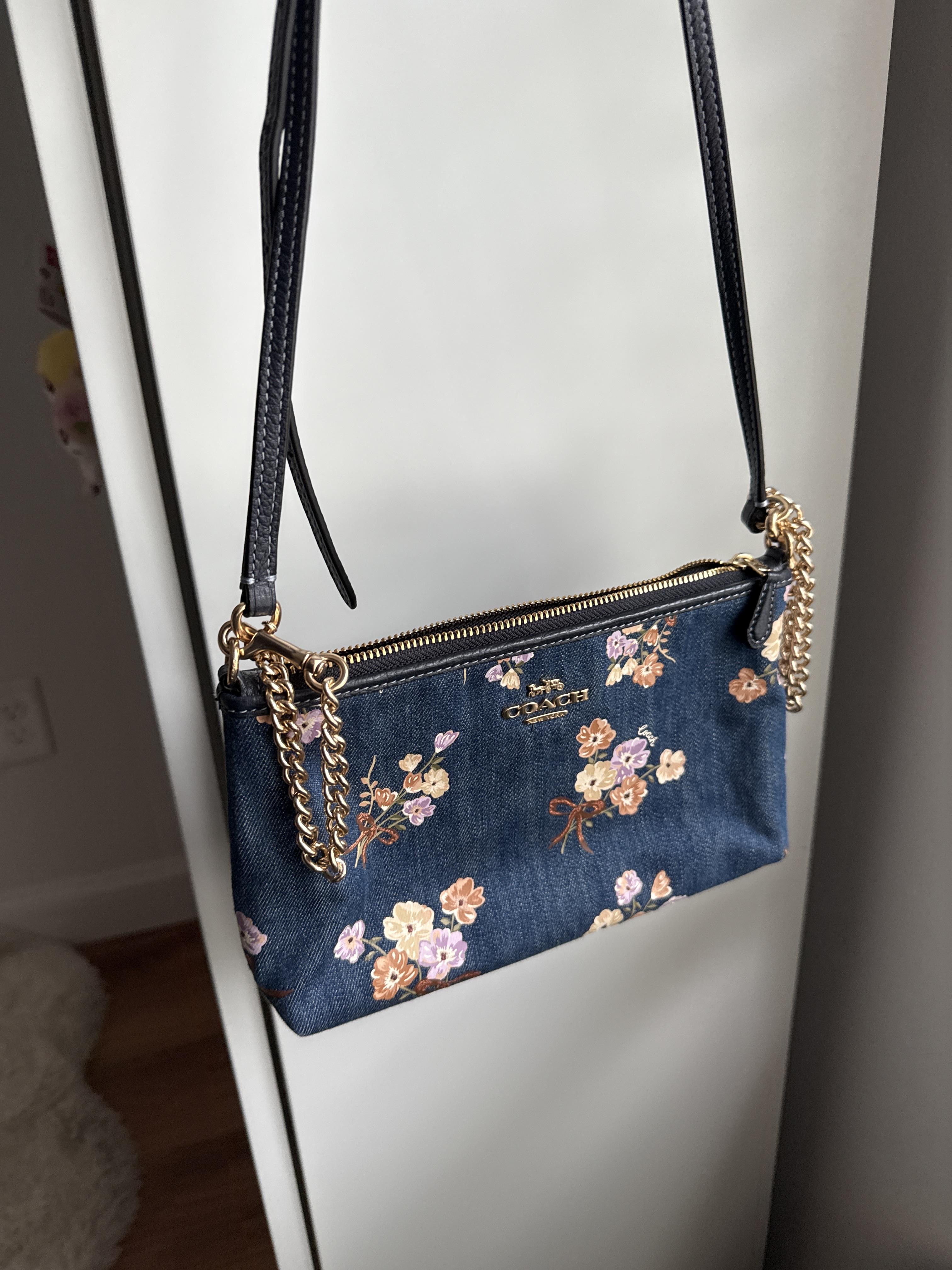 COACH® Outlet | Zip Top Crossbody With Rose Bouquet Print