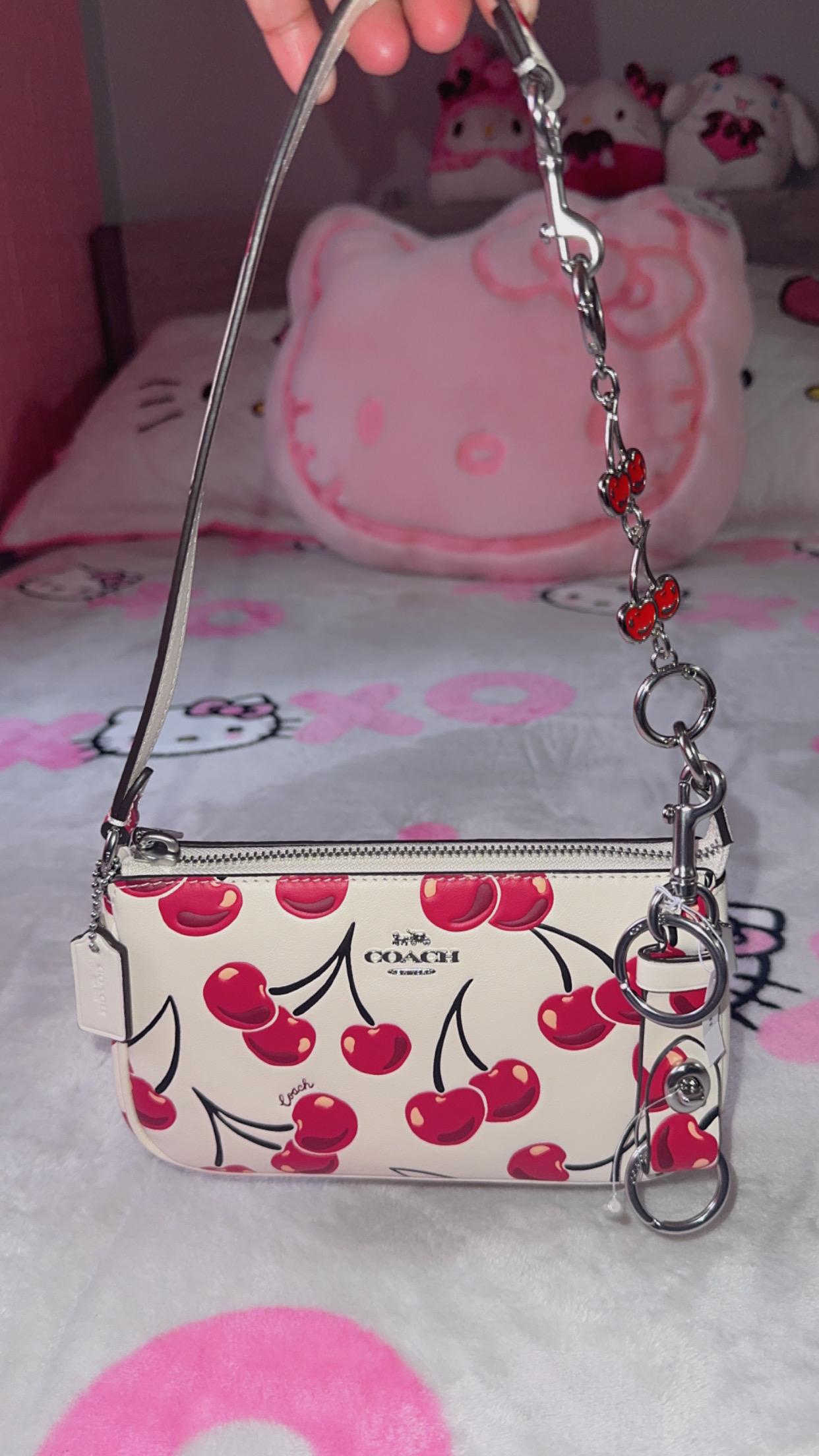 COACH® Outlet | Trigger Snap Bag Charm With Cherry Print
