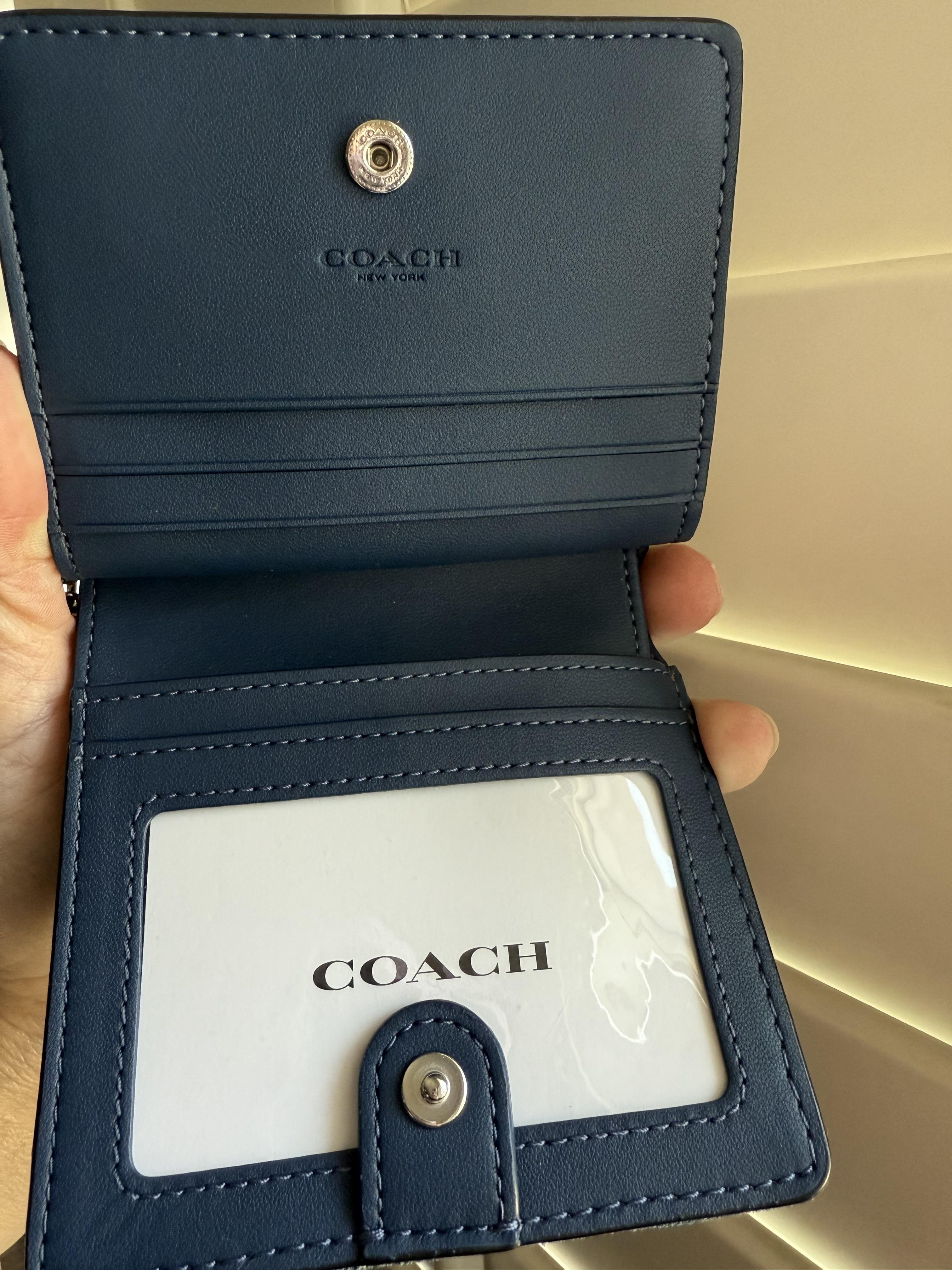 COACH® Outlet | Snap Wallet In Signature Canvas With Lips Print