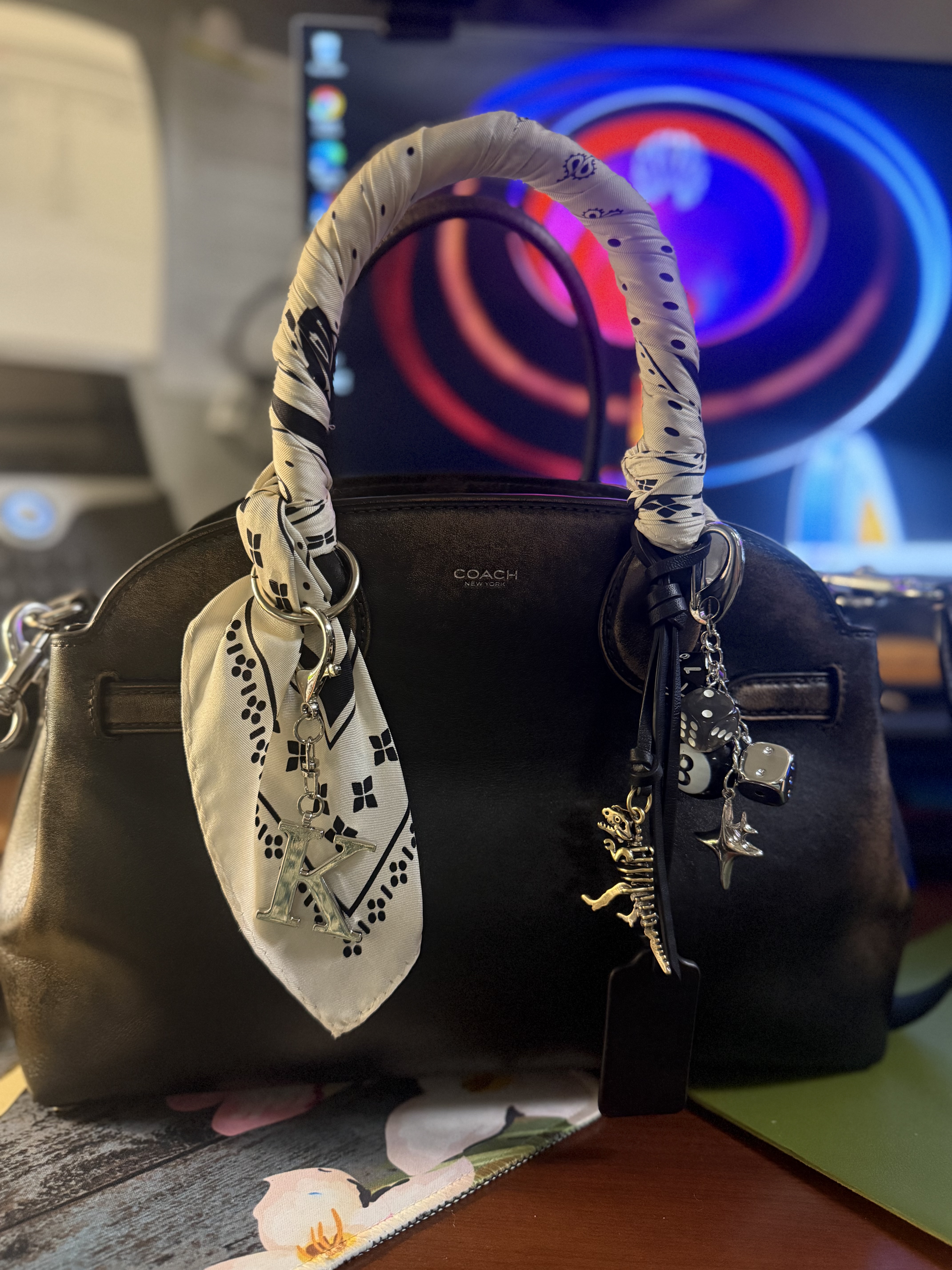 COACH® Outlet | Horse And Carriage Dot Print Silk Bandana