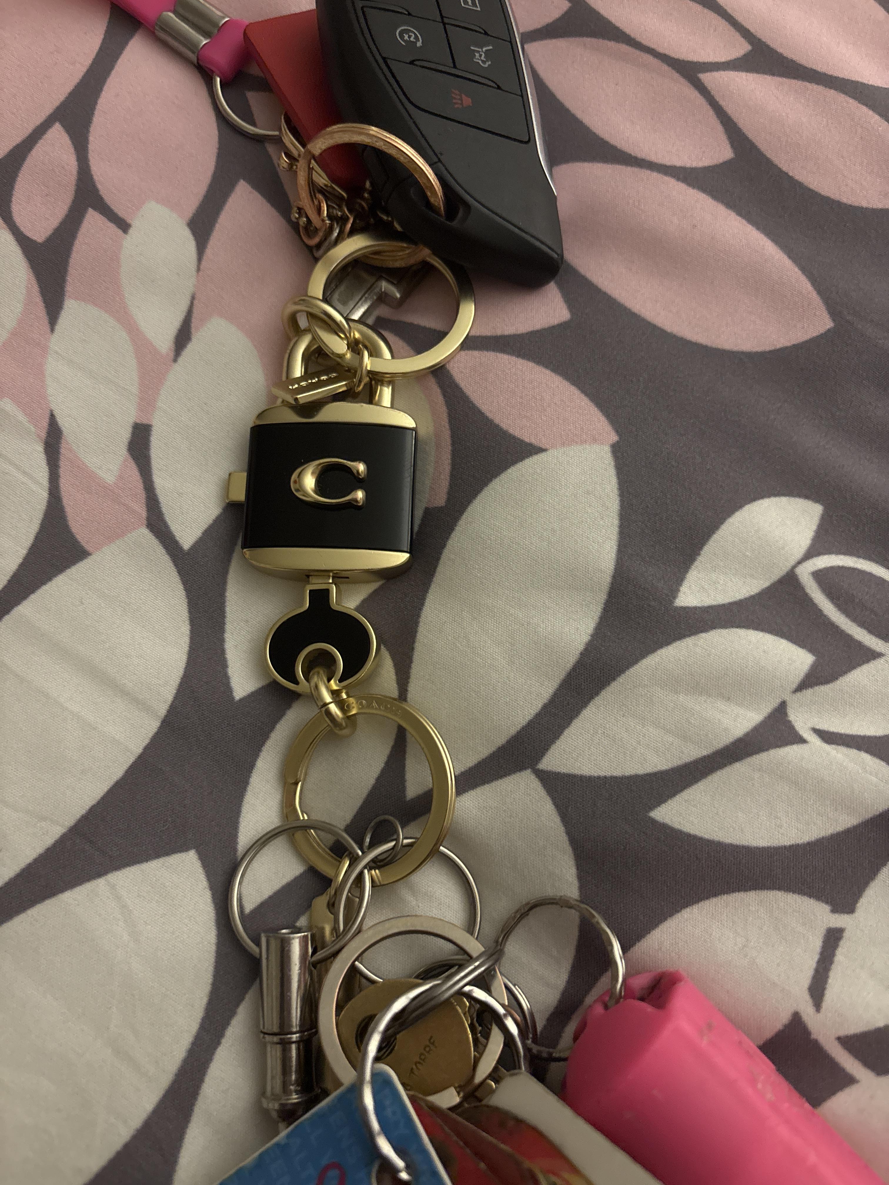 COACH® Outlet | Lock And Key Bag Charm Key Ring