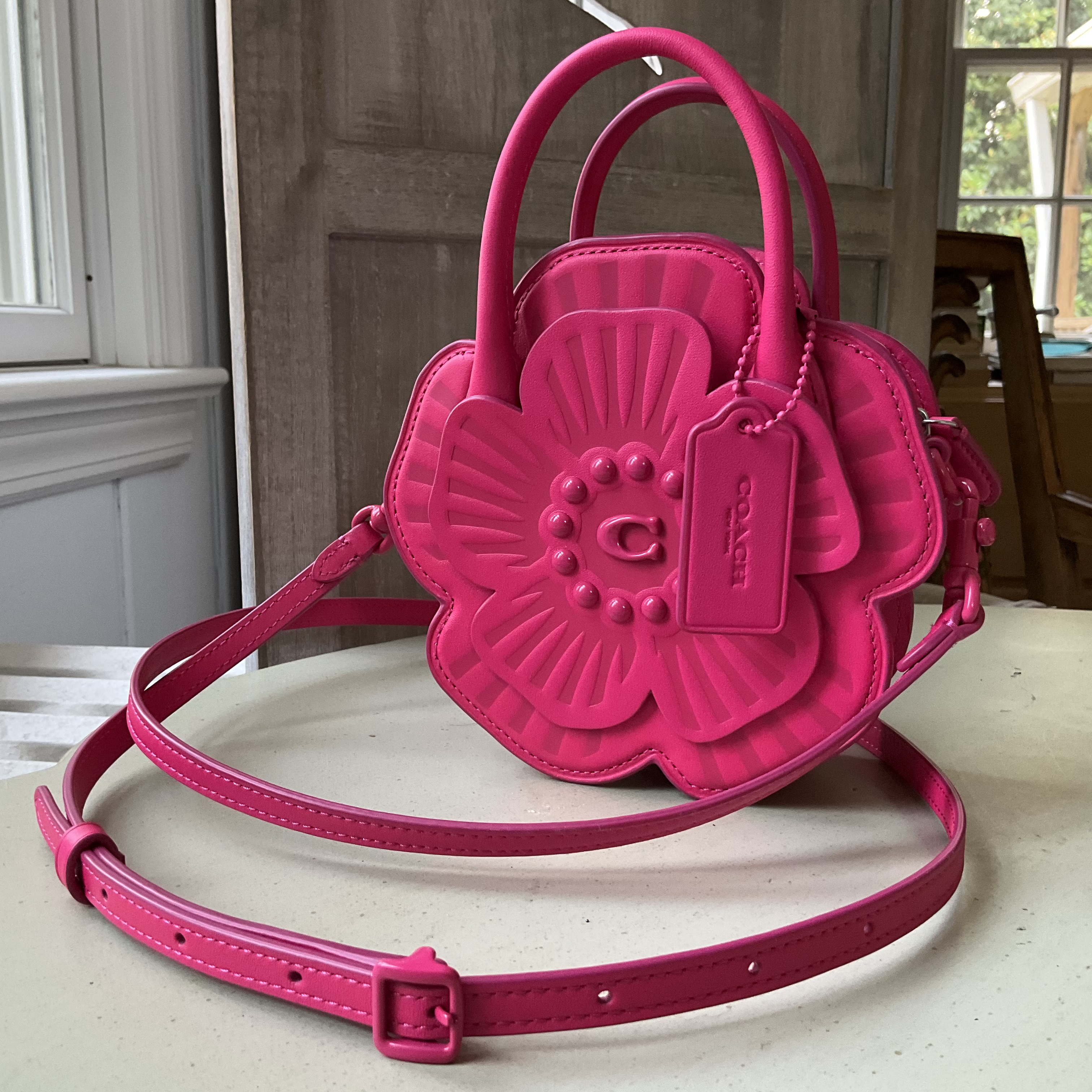 Coach Floral Coach Essential Tea Rose Bag Charm COACH バッグ