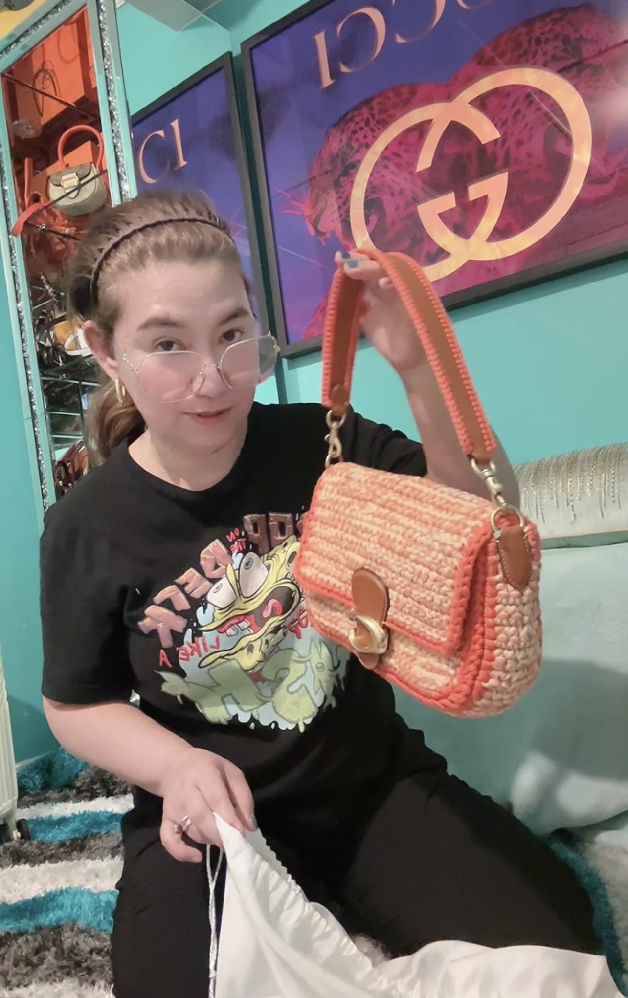 COACH® Outlet | Soft Tabby Shoulder Bag With Floral Bouquet